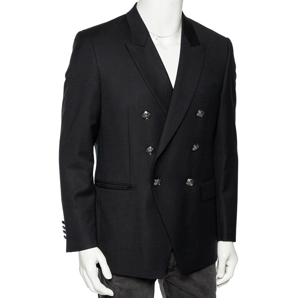 

Balmain Black Wool Double Breasted Blazer