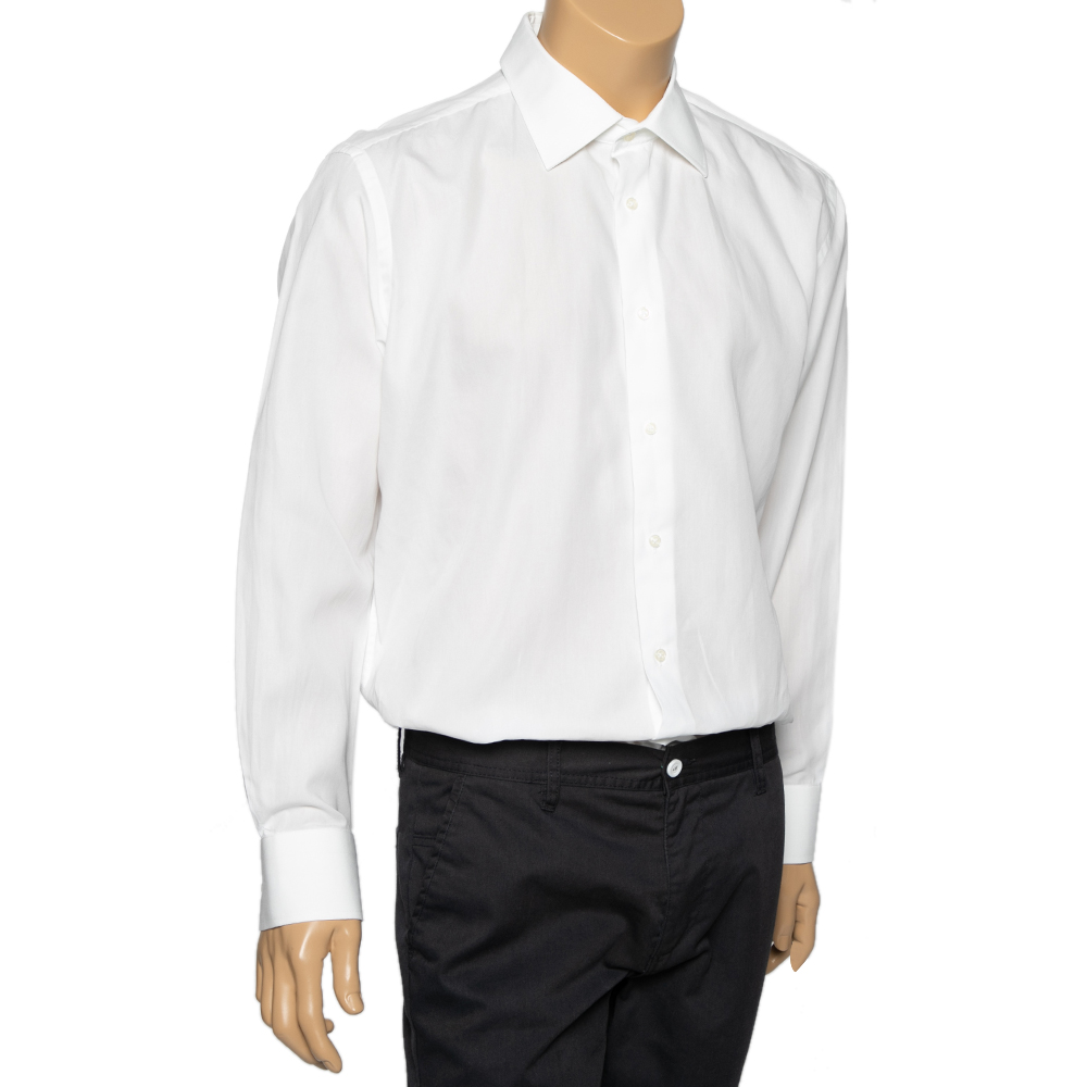 

Balmain White Cotton Button Front Shirt