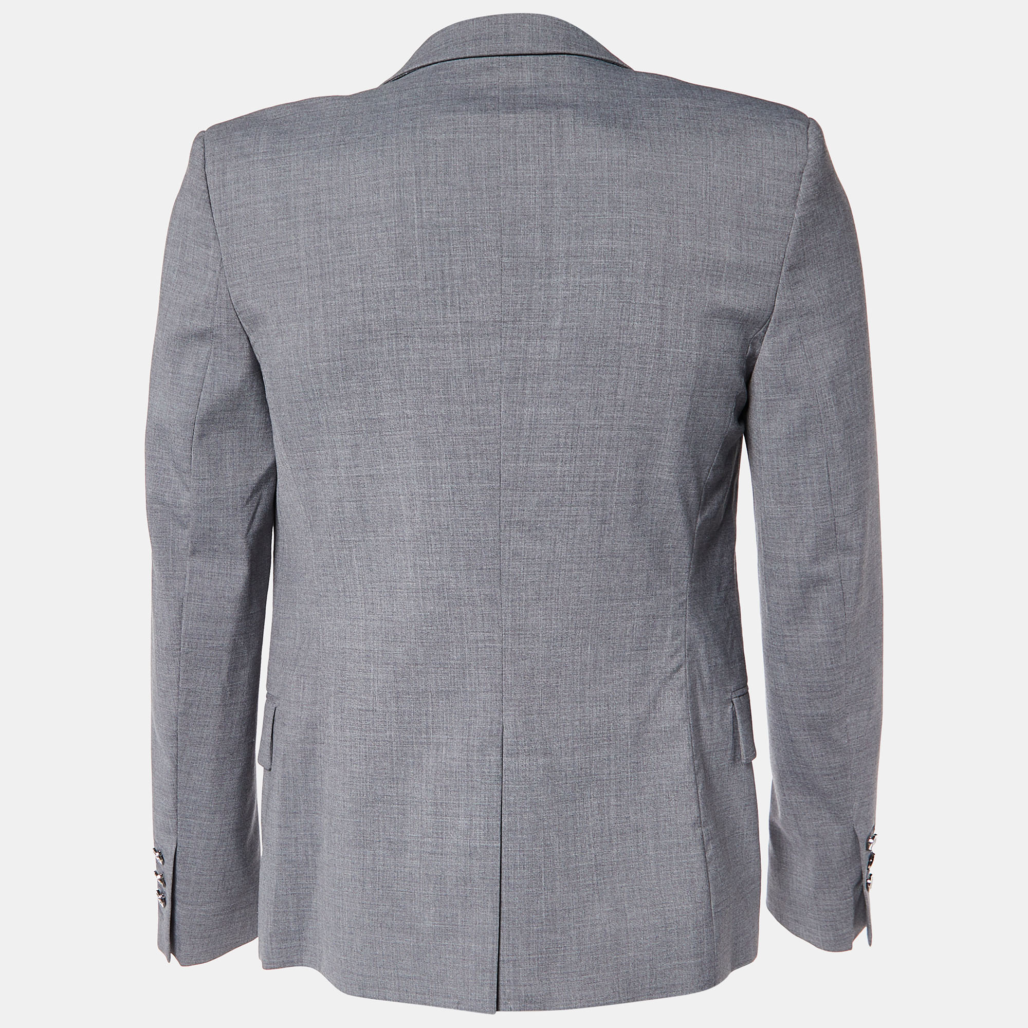 

Balmain Grey Wool Open Front Blazer