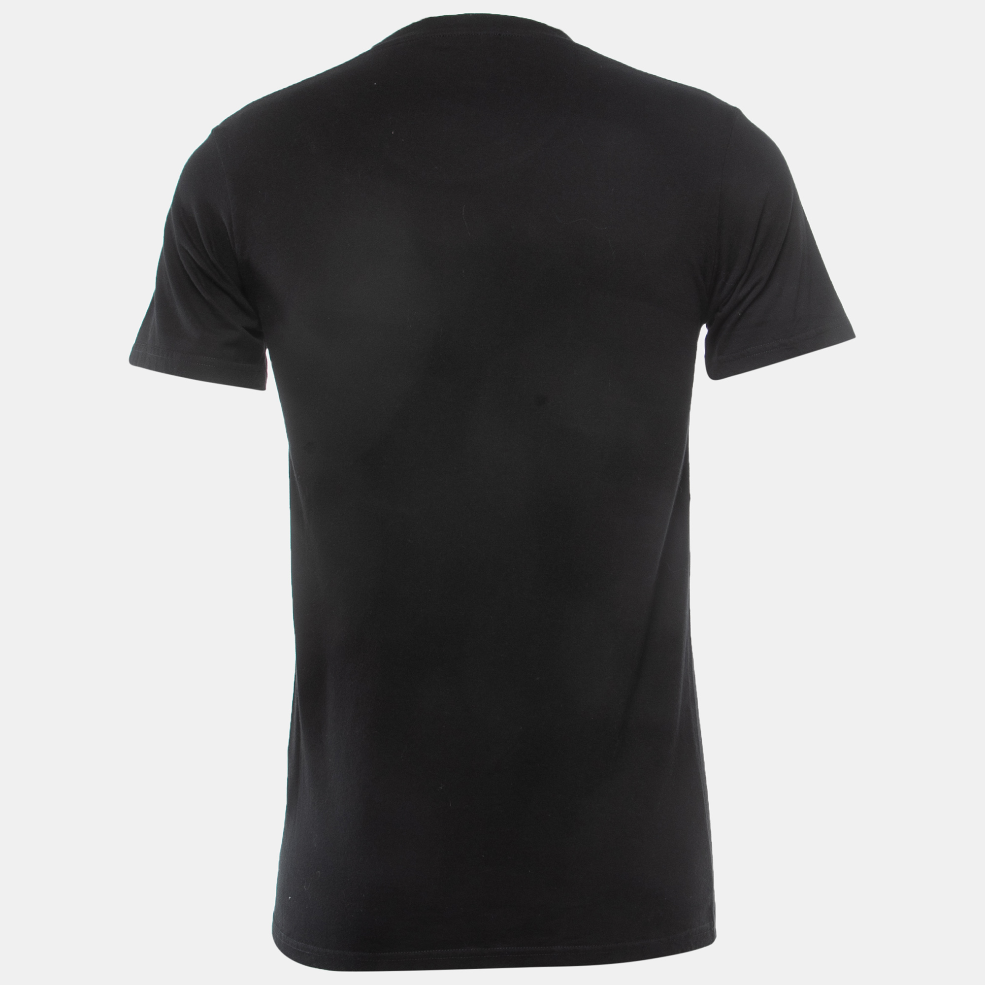 

Balmain Black Logo Print Cotton Crew Neck Half Sleeve T-Shirt