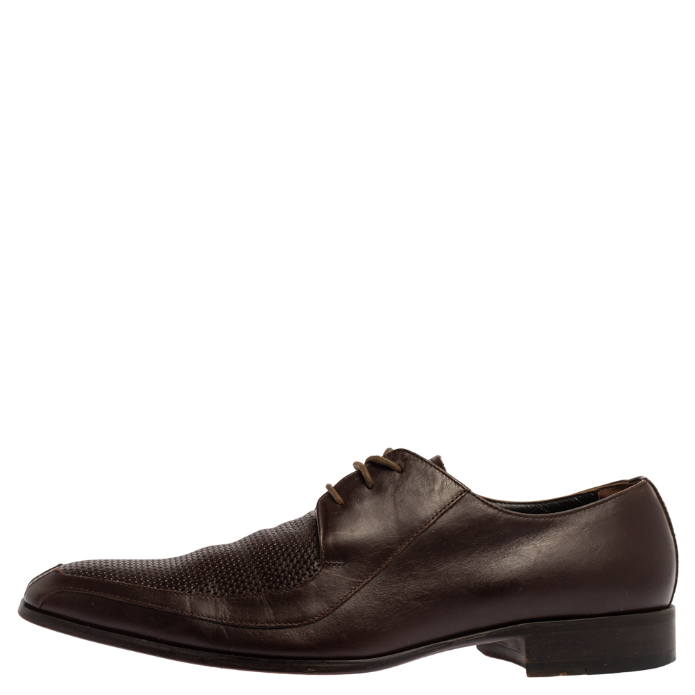 

Balmain Brown Leather Lace Up Oxfords Size