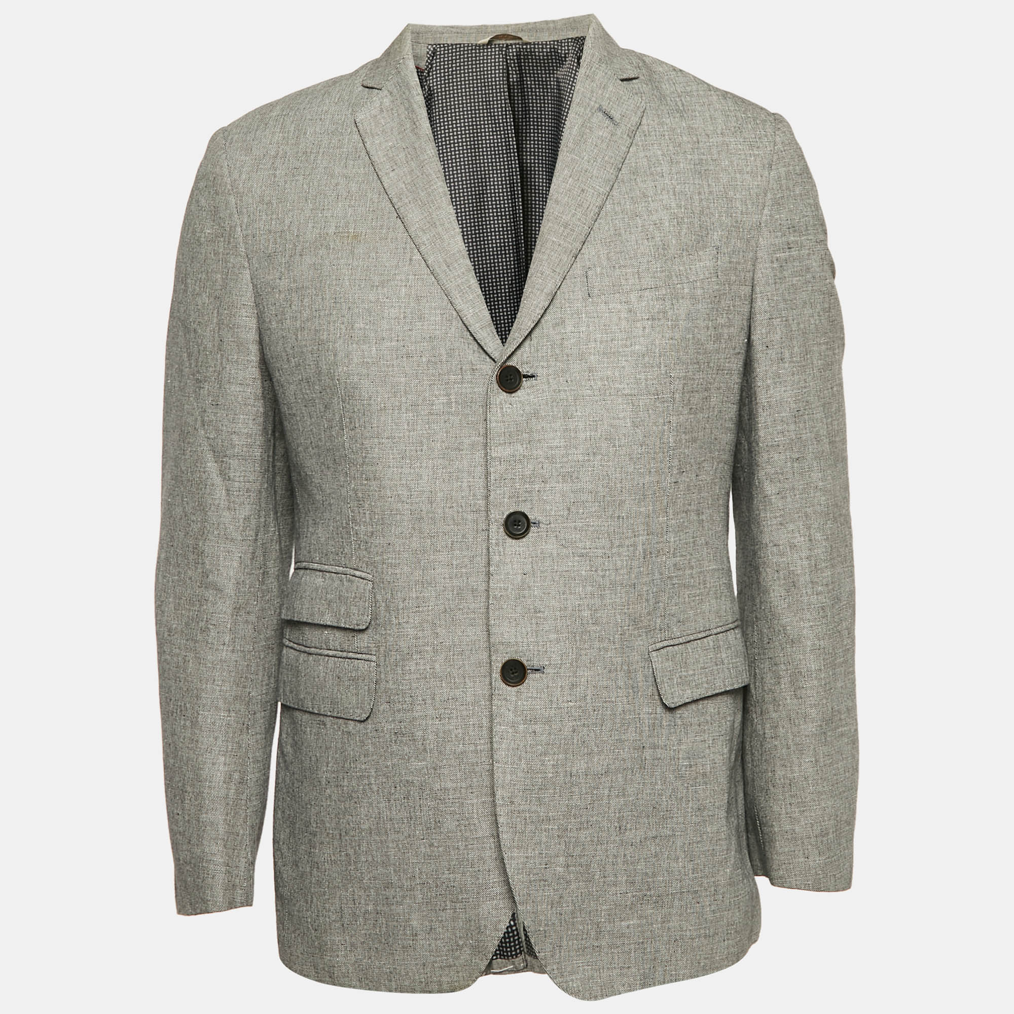 

Banana Republic Heritage Grey Button Front Slim Fit Blazer L