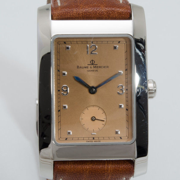 Pre Owned Baume & Mercier Regulateur Inox Plated Stainless Steel Unisex Wristwatch