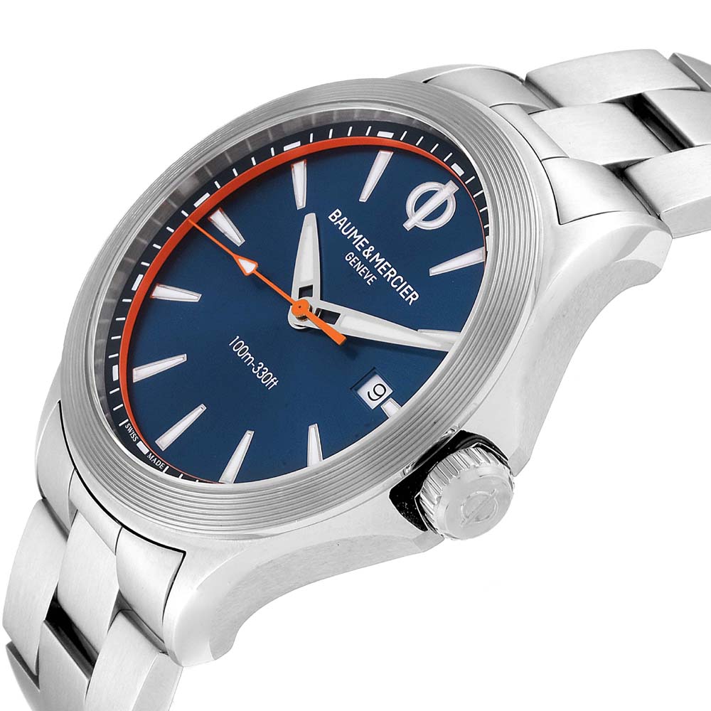 

Baume Mercier Blue Stainless Steel Clifton M0A10413 Men's Wristwatch