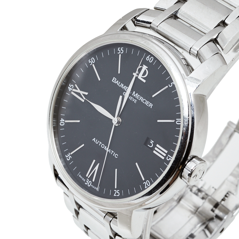 

Baume & Mercier Black Stainless Steel Classima  65534 Automatic Men's Wristwatch 41 MM