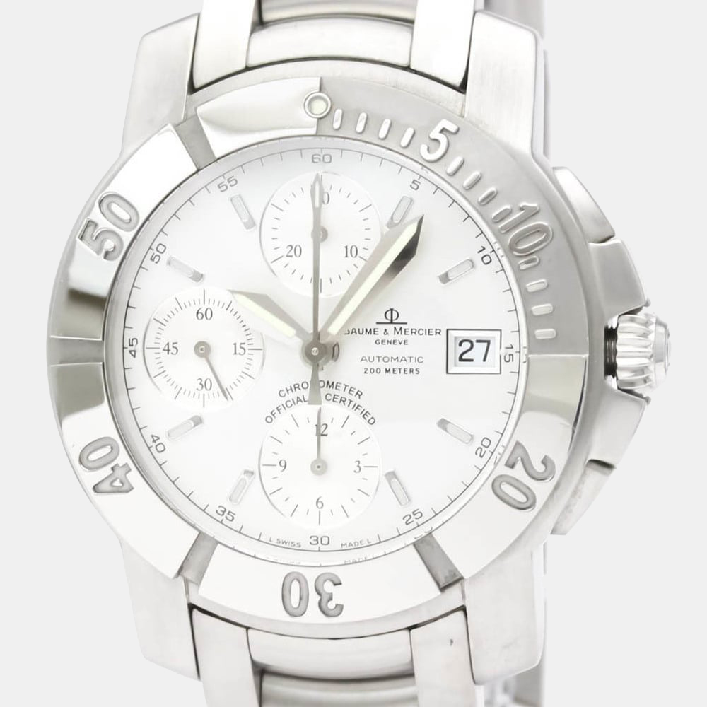 

Baume & Mercier Silver Stainless Steel Capeland M0A08113 Automatic Men's Wristwatch 40 mm