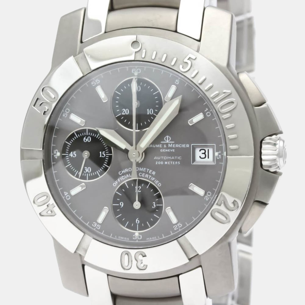 

Baume & Mercier Grey Stainless Steel Capeland M0A08220 Automatic Men's Wristwatch 40 mm