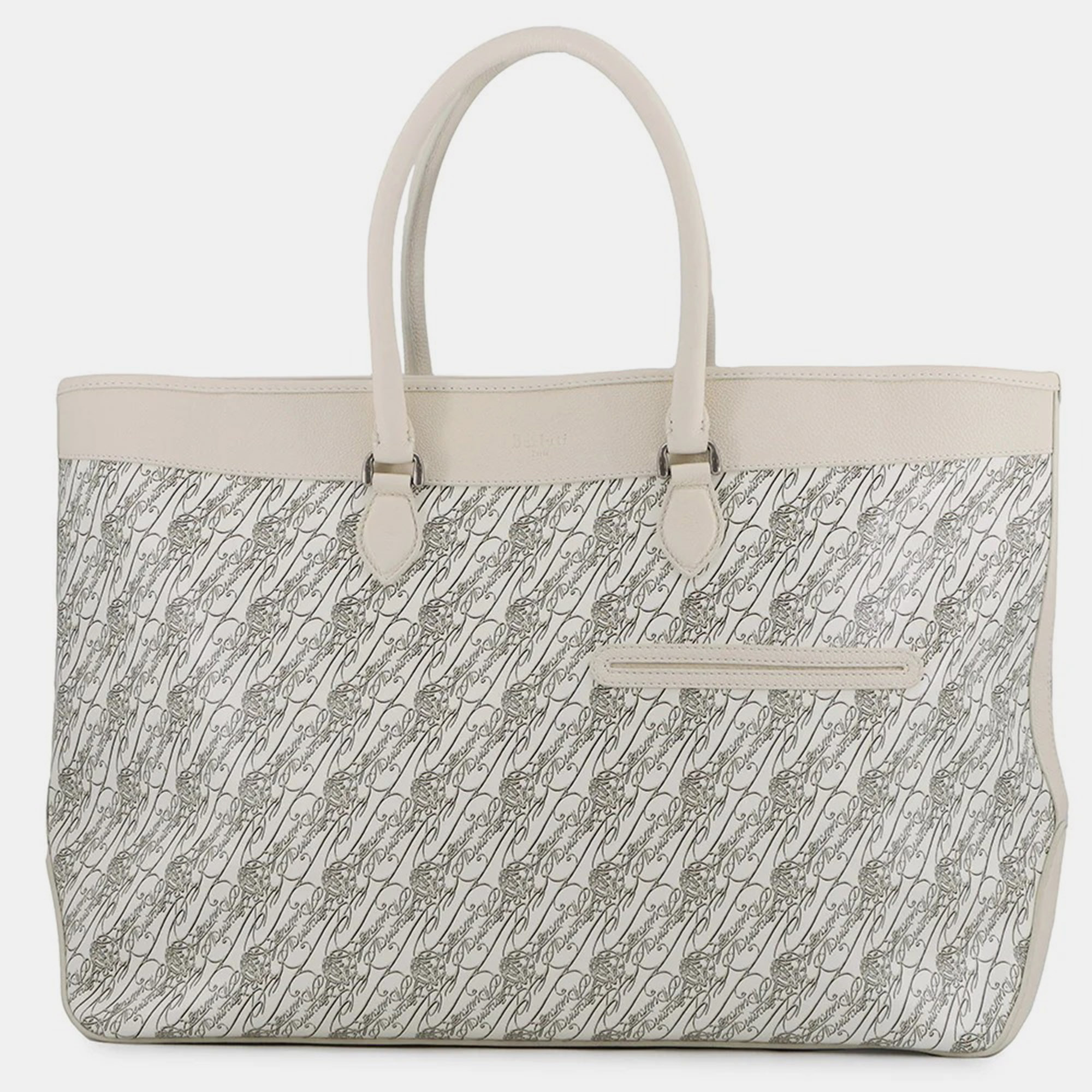 

Berluti Toile Malbeuf Tote Bag White Pvc Leather Size
