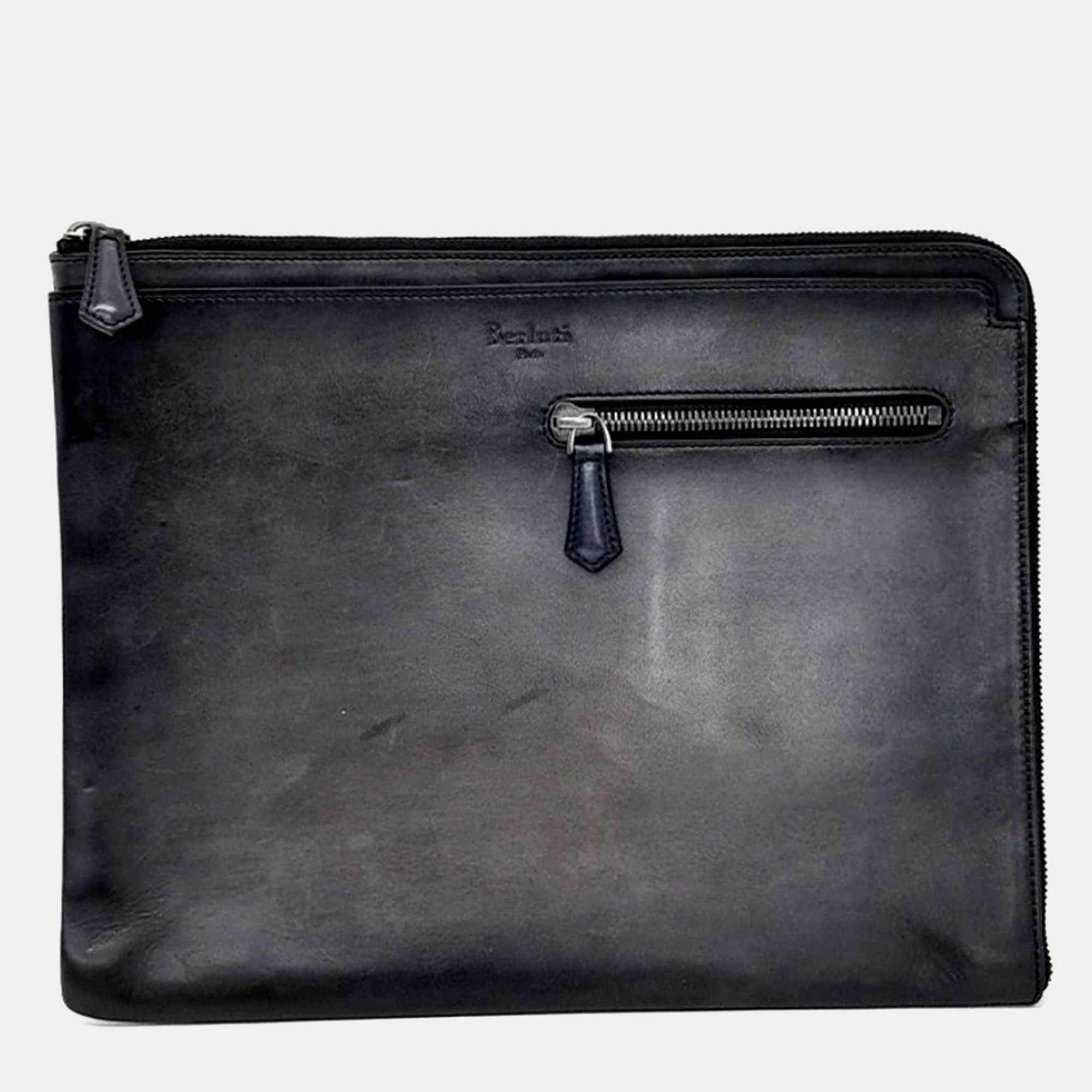

Berluti Black Leather Clutch