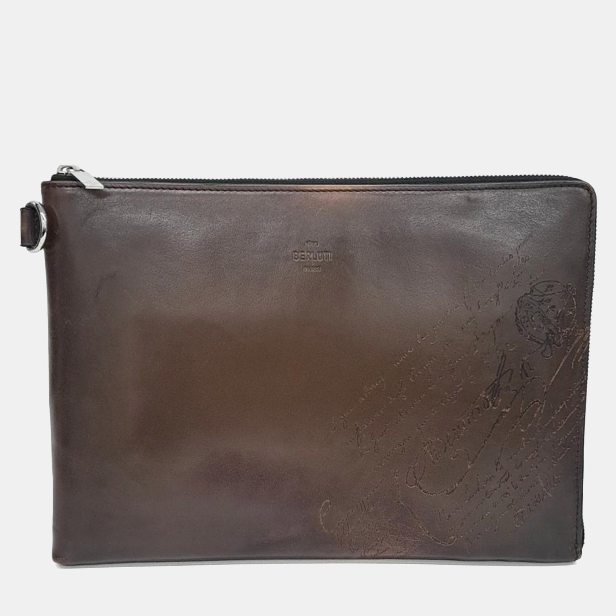 

Berluti Brown Leather Clutch