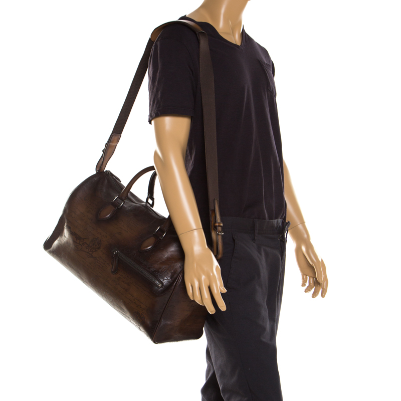 Jour Off MM Scritto Leather Travel Bag