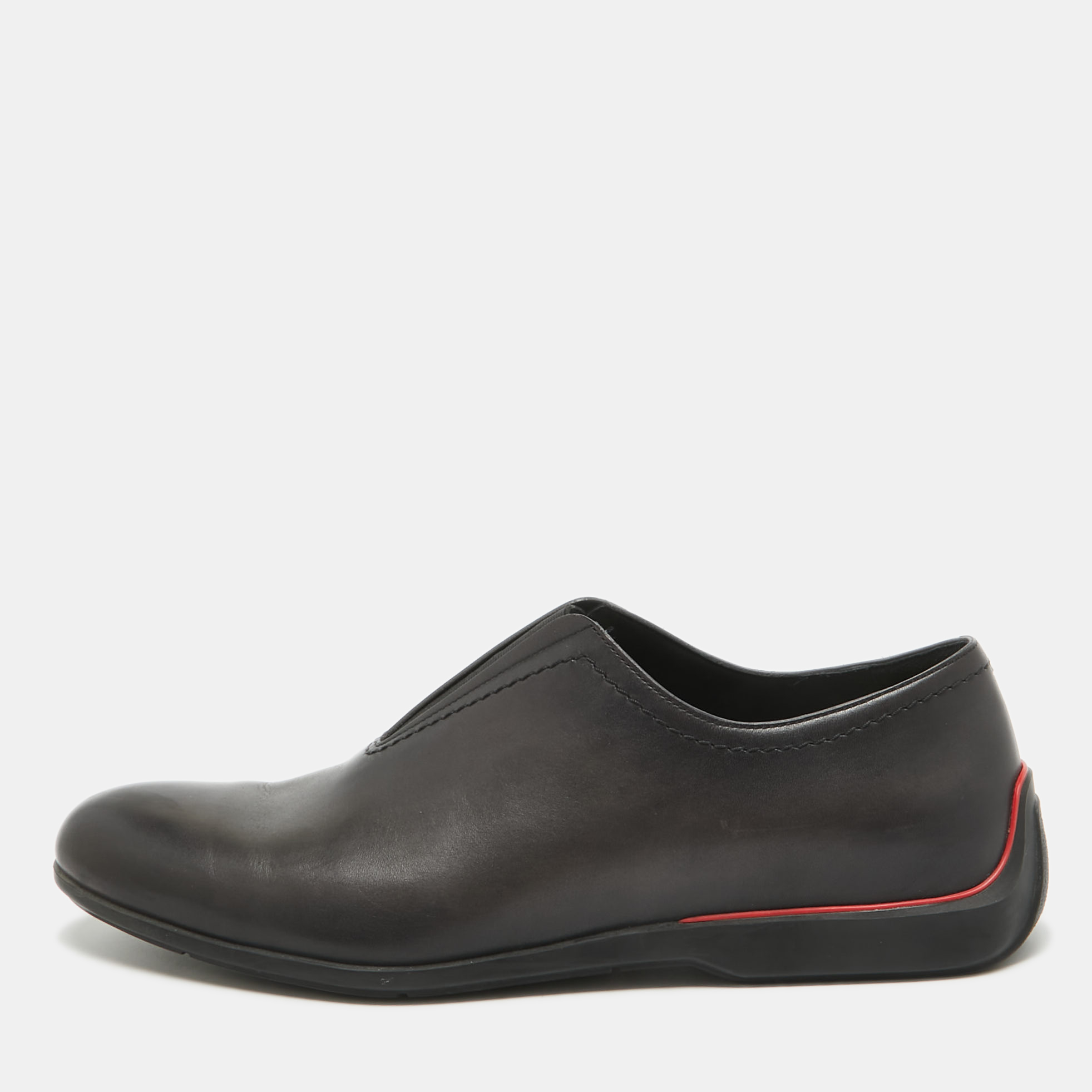 

Berluti X Ferrari Black Leather Slip On Loafers Size 42