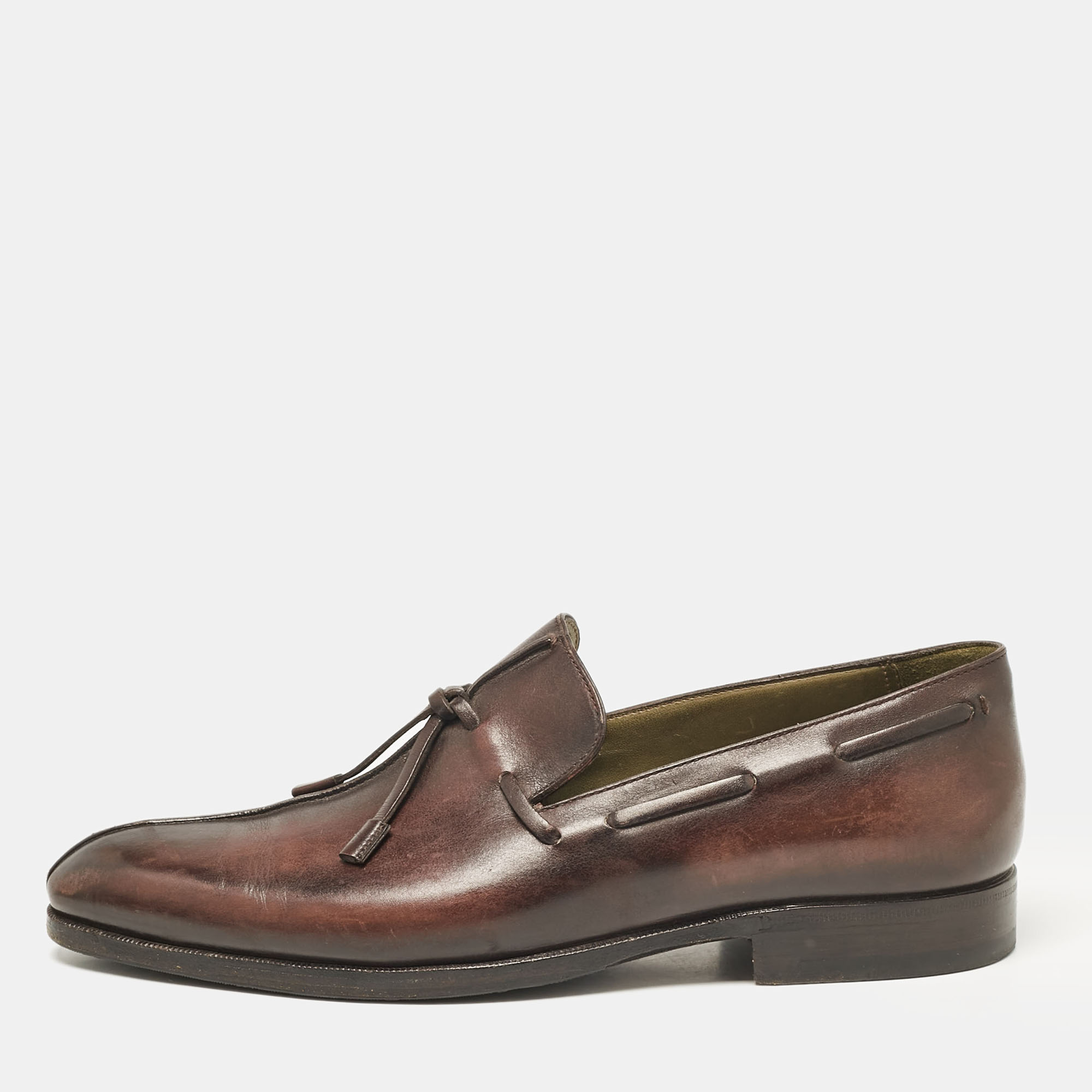 

Berluti Brown Leather Slip On Derby Size 41.5