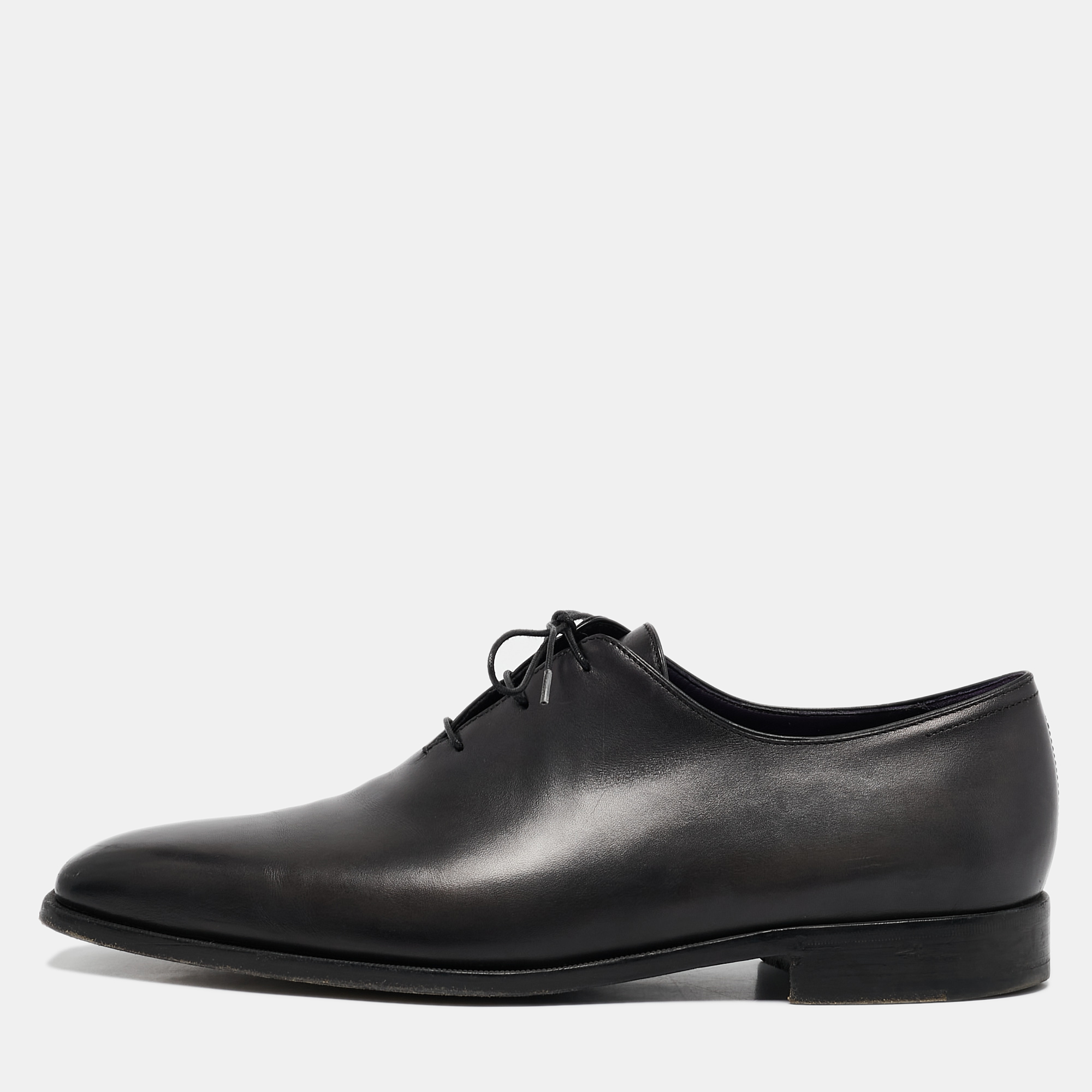 

Berluti Black Leather Alessandro Démesure Oxfords Size 43