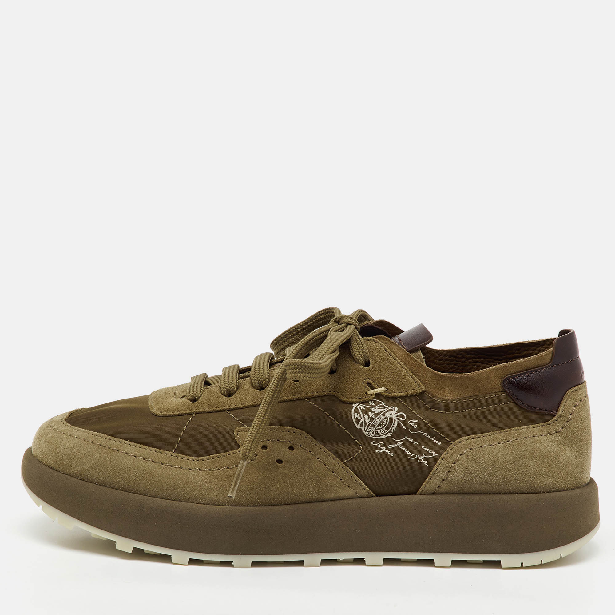 

Berluti Brown Nylon and Suede Light Track Venezia Sneakers Size 39.5