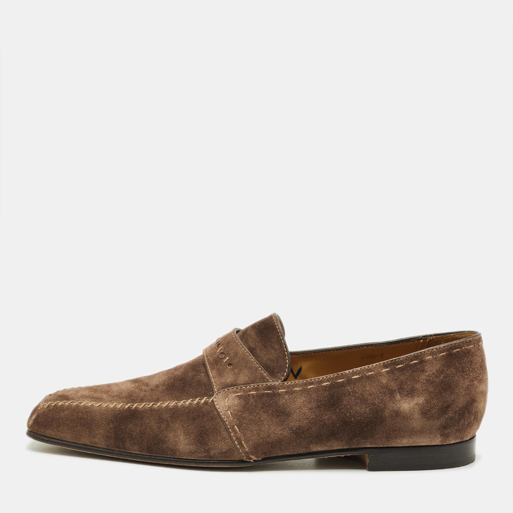 

Berluti Size 43 Brown Suede Penny Oxfords