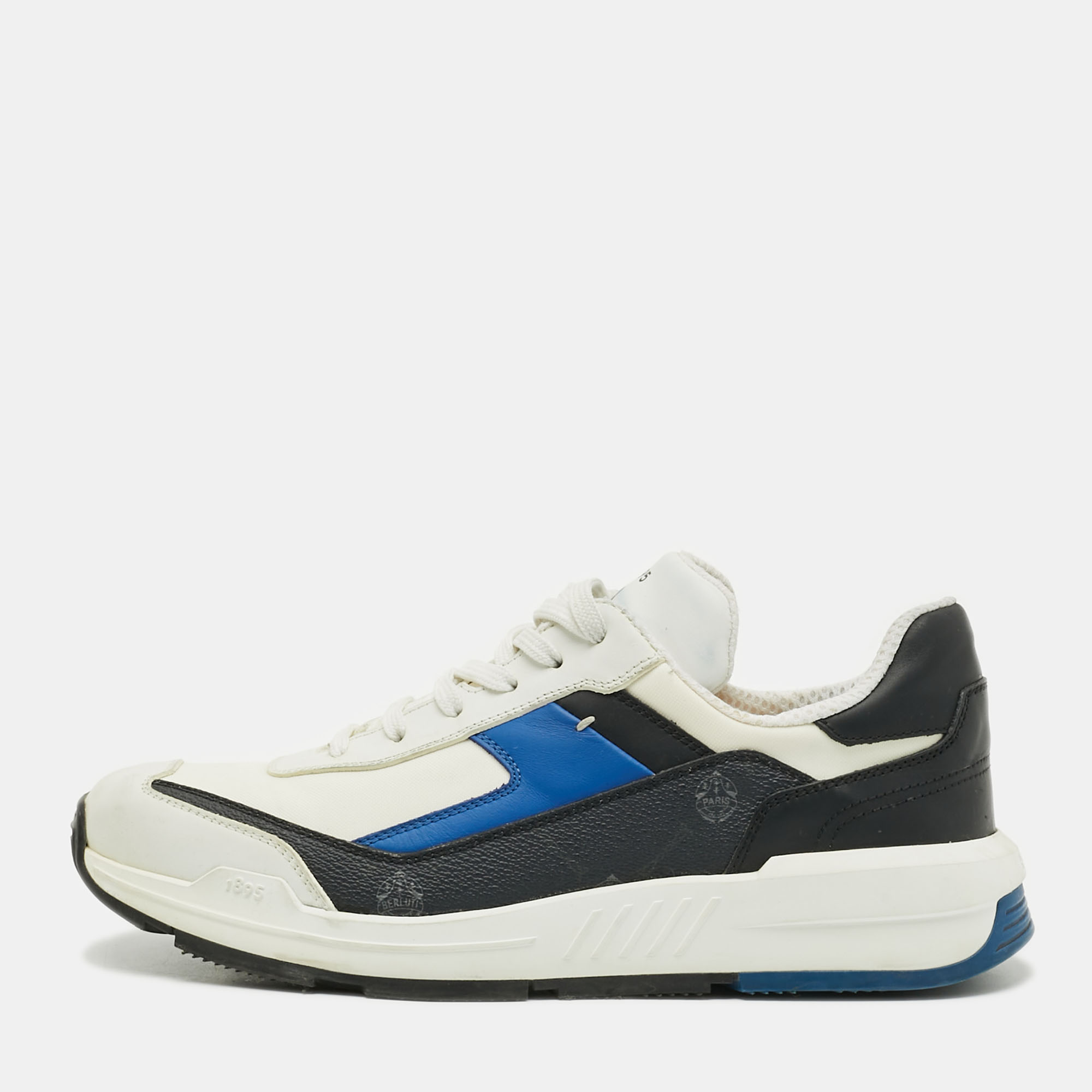 

Berluti Pulse Size 42.5 Tricolor Coated Canvas and Leather Low Top Sneakers, White