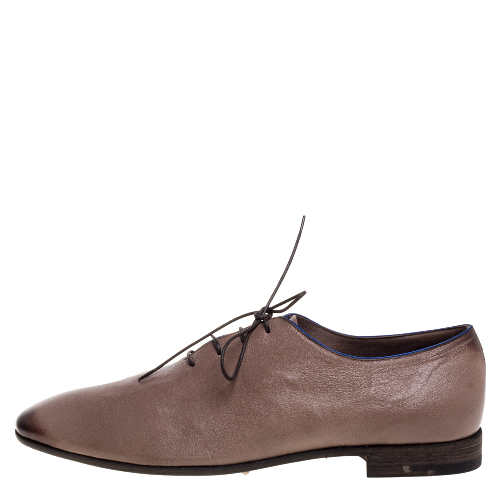 

Berluti Brown Leather Lace Up Oxfords Size