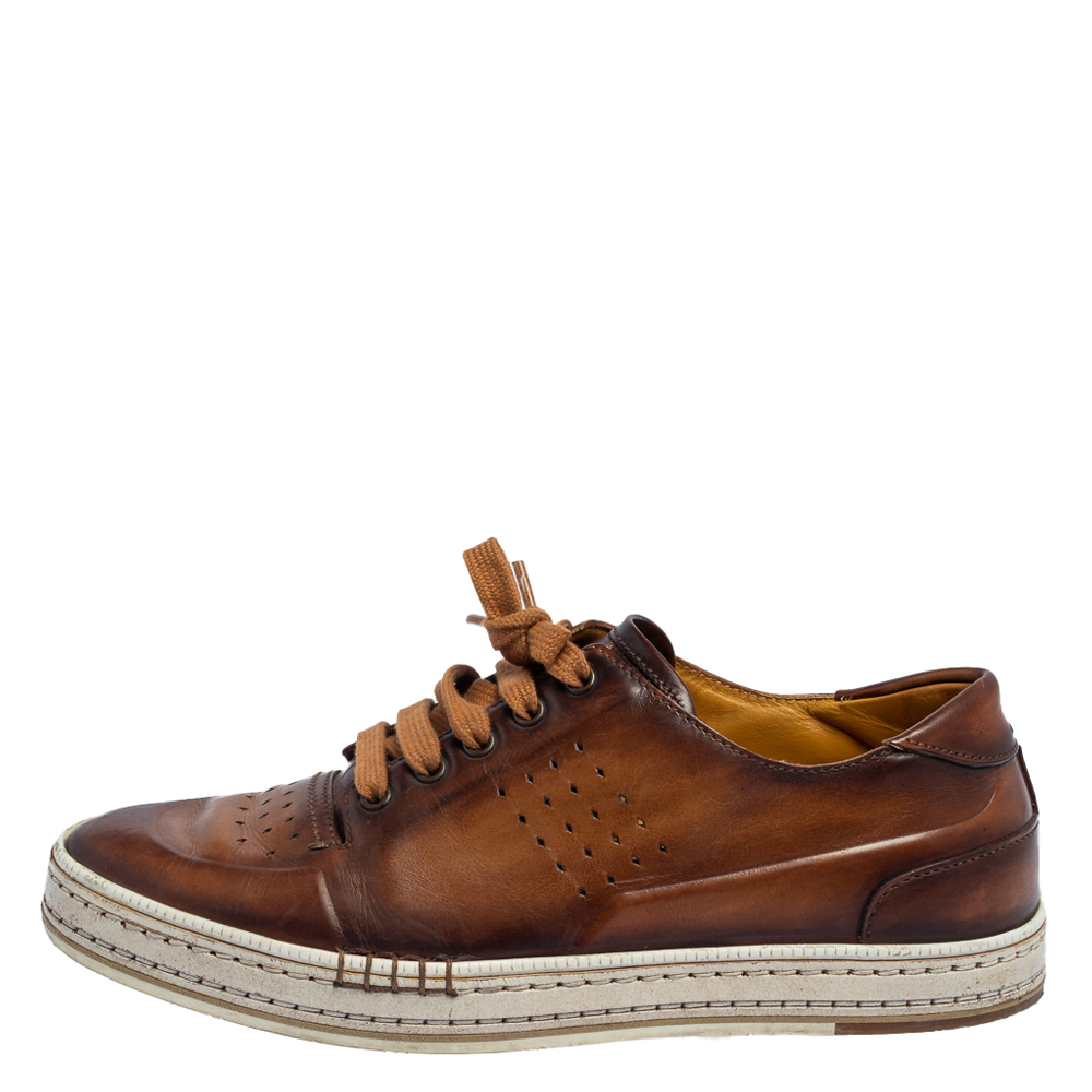 

Berluti Brown Ombre Leather Playtime Low Top Sneakers Size