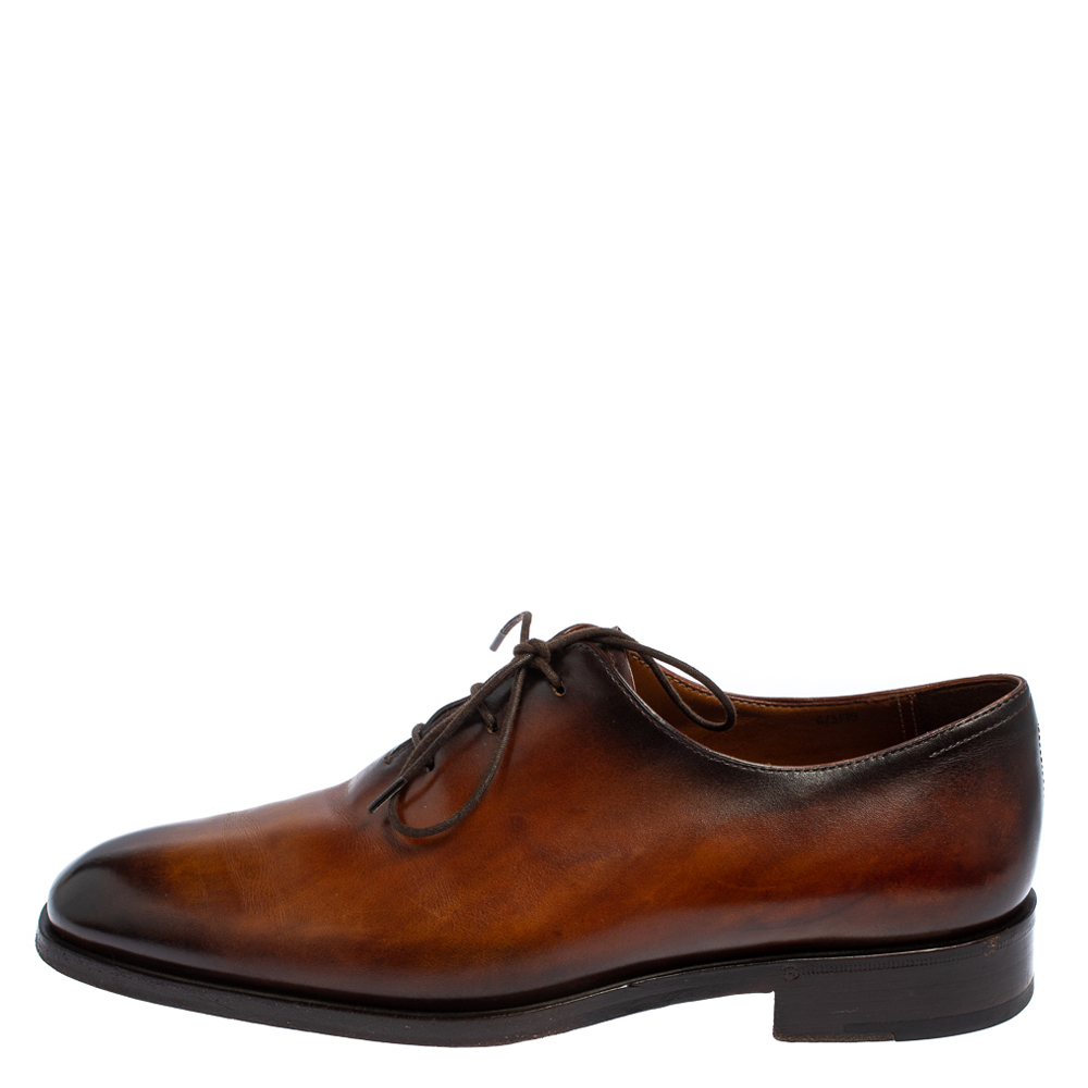 

Berluti Brown Leather Alessandro Démesure Lace Up Oxford Size