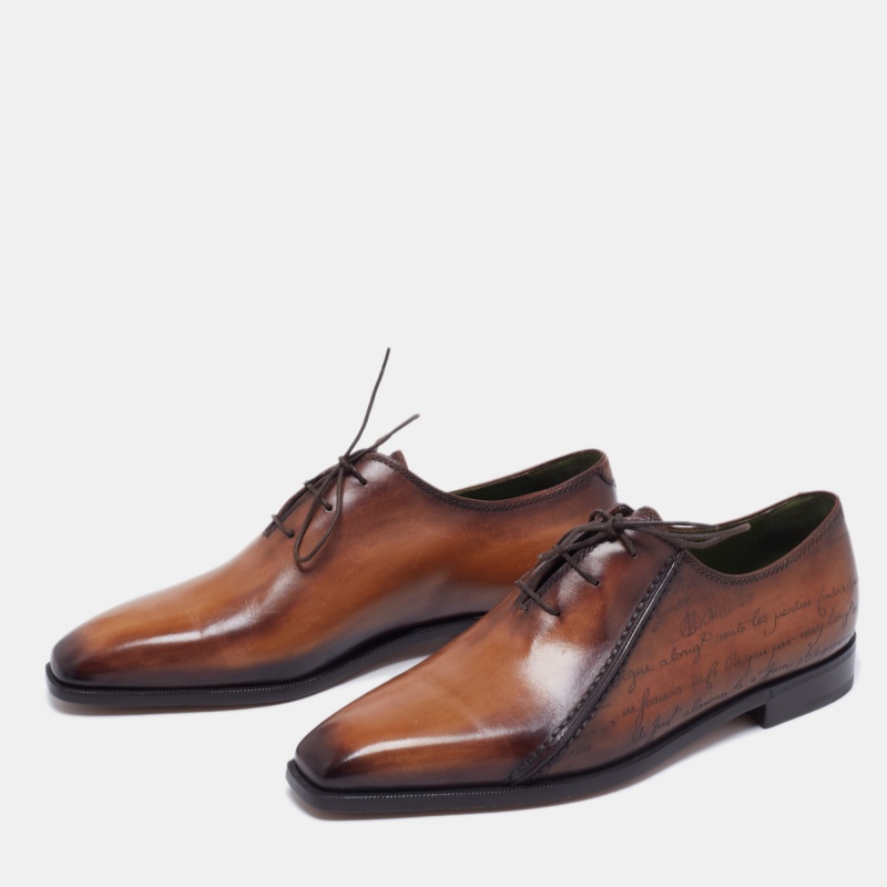 

Berluti Brown Leather Alessandro Démesure Lace Up Oxford Size