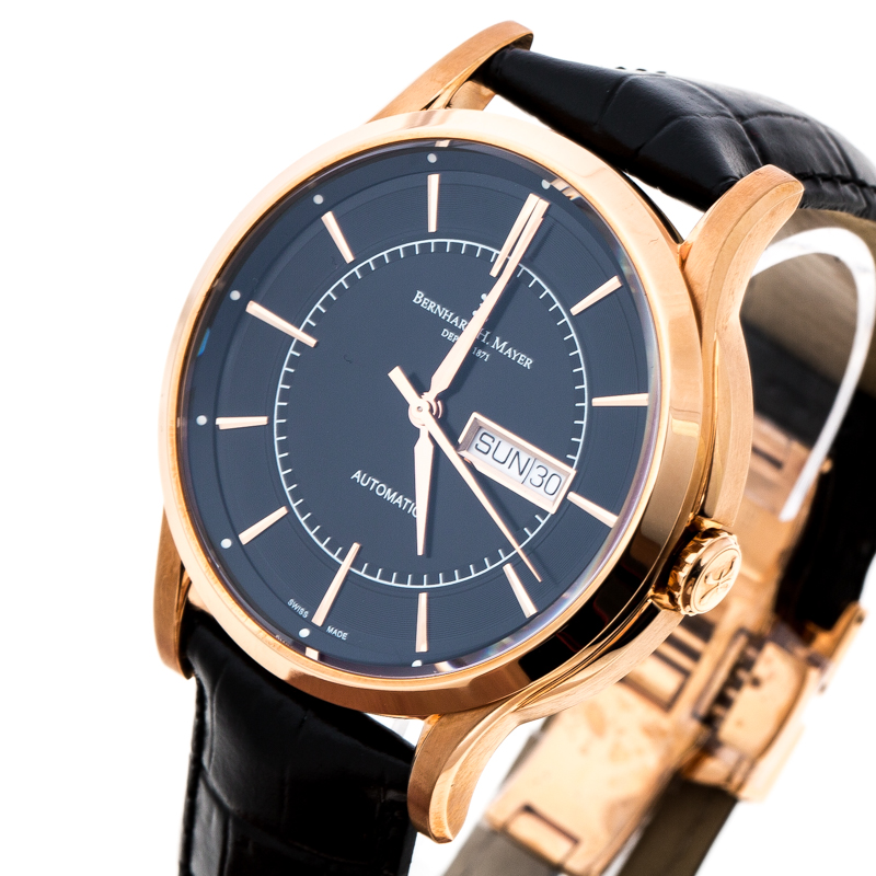 

Bernhard H Mayer Black Rose Gold PVD Plated Stainless Steel Chronos-Rose Gold Limited Edition Men's Wristwatch