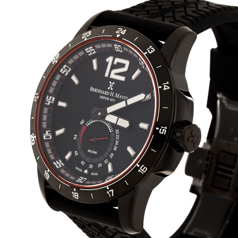 

Bernhard H. Mayer Black PVD Coated Stainless Steel Drift Glider Men's Wristwatch