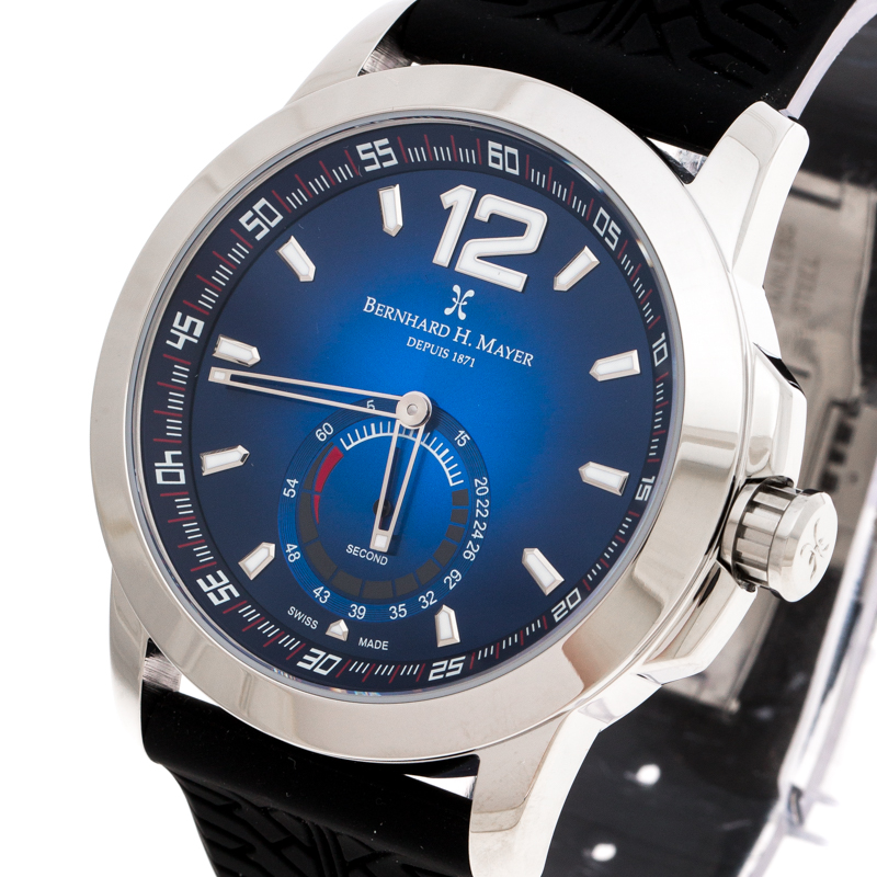 

Bernhard H. Mayer Blue Stainless Steel Drift Men's Wristwatch