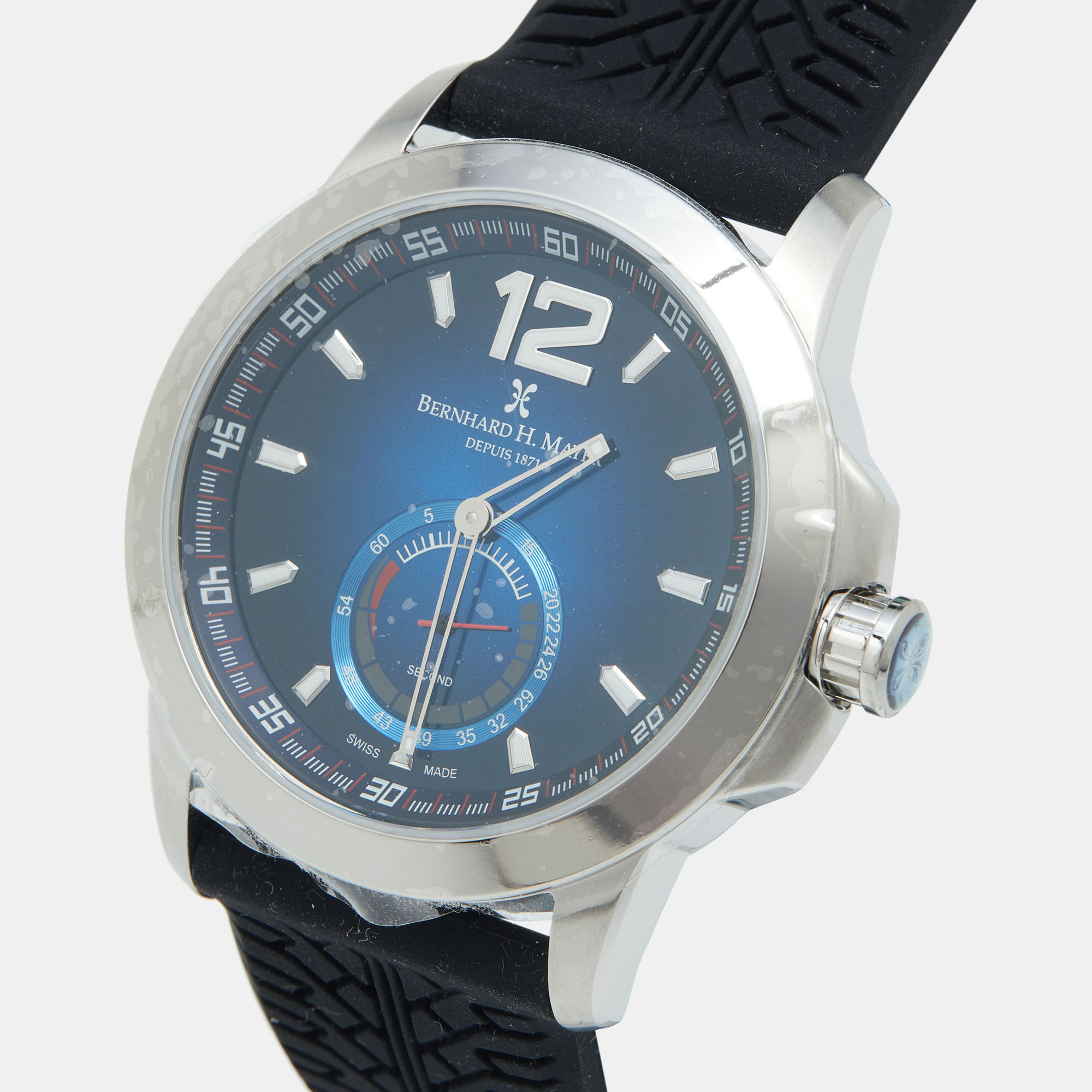 

Bernhard H. Mayer Blue Stainless Steel Silicone Drift BH01P/CW Men's Wristwatch