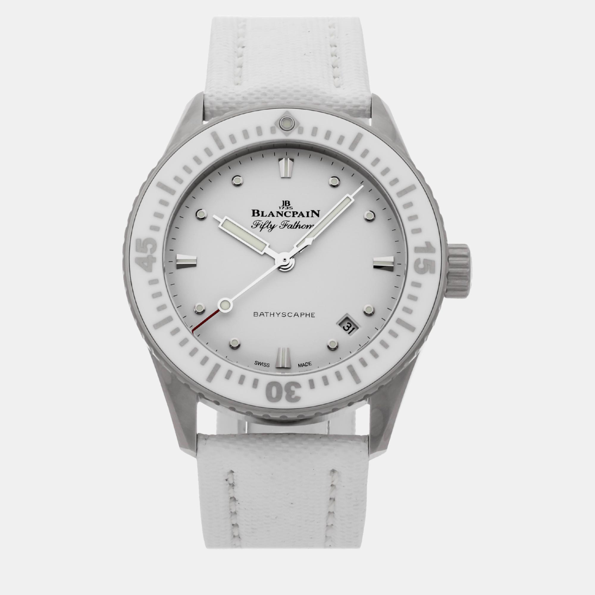 

Pre-Owned Blancpain Fifty Fathoms Bathyscaphe 5100-1127-W52A, White