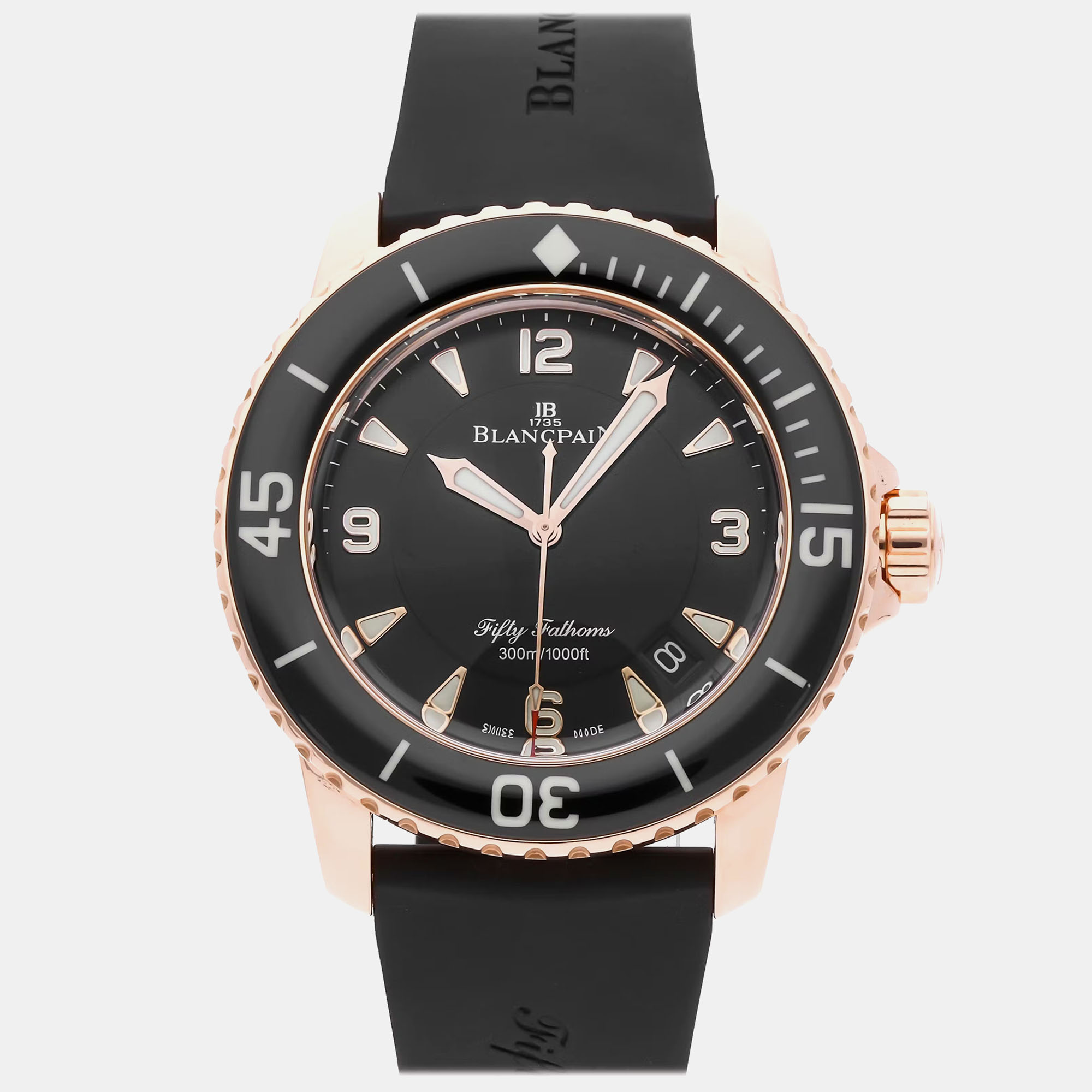 

Pre-Owned Blancpain Fifty Fathoms Automatique 5015-3630-52A 45 mm, Black