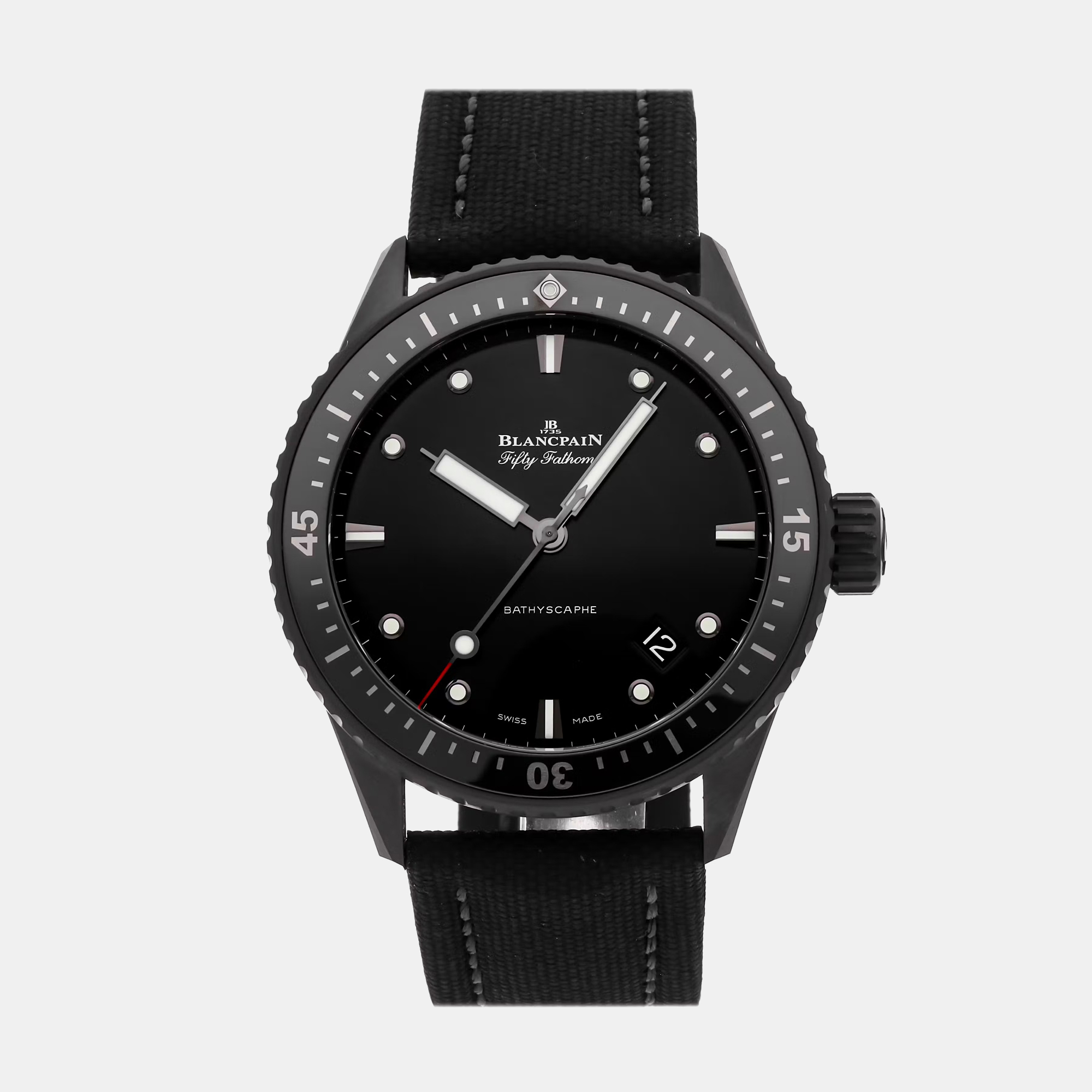 Pre-owned Blancpain Fifty Fathoms Bathyscaphe 5000-0130-b52a In Black