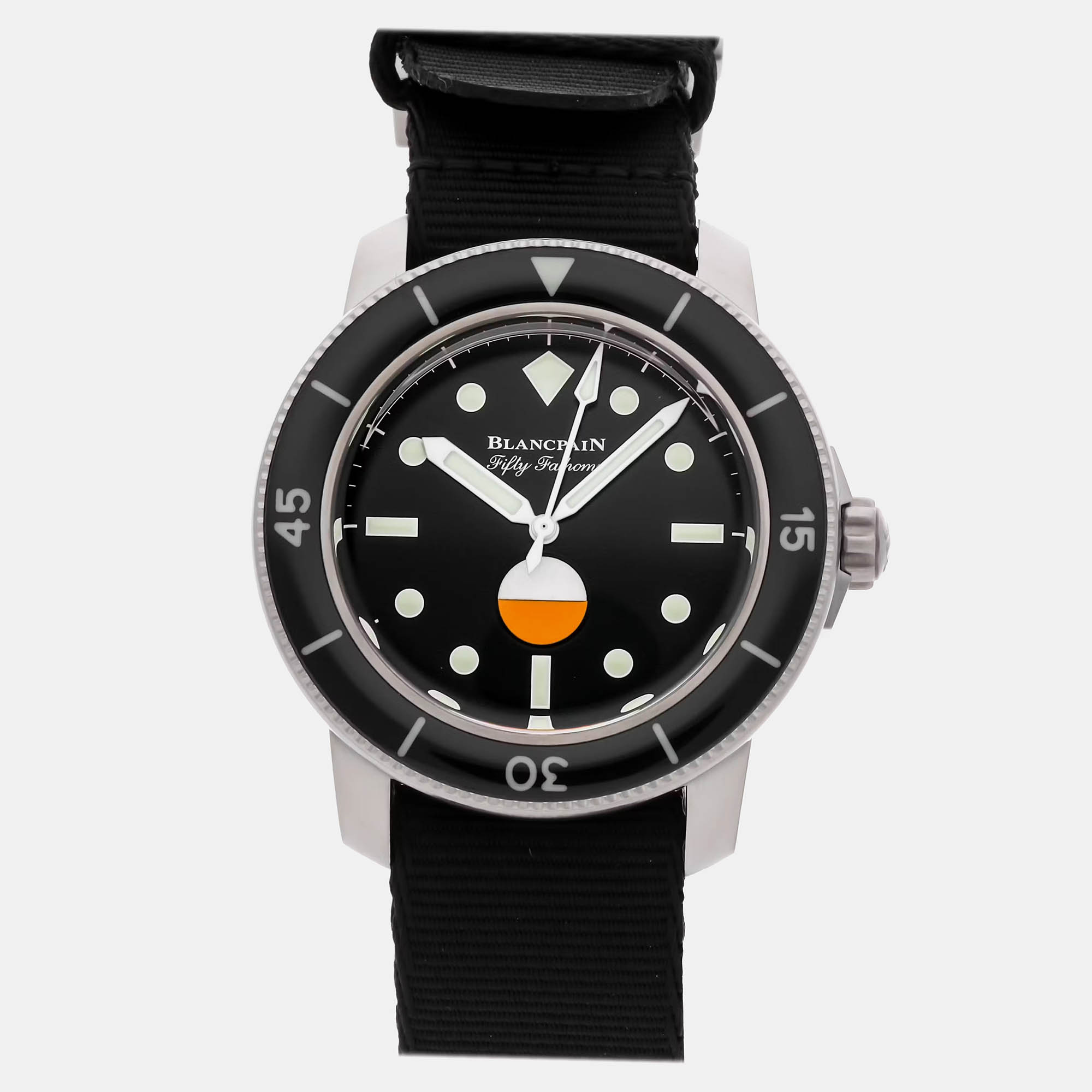 Pre-Owned Blancpain Fifty Fathoms MIL-SPEC Hodinkee Limited Edition 5008-11B30-NABA 40.30 mm