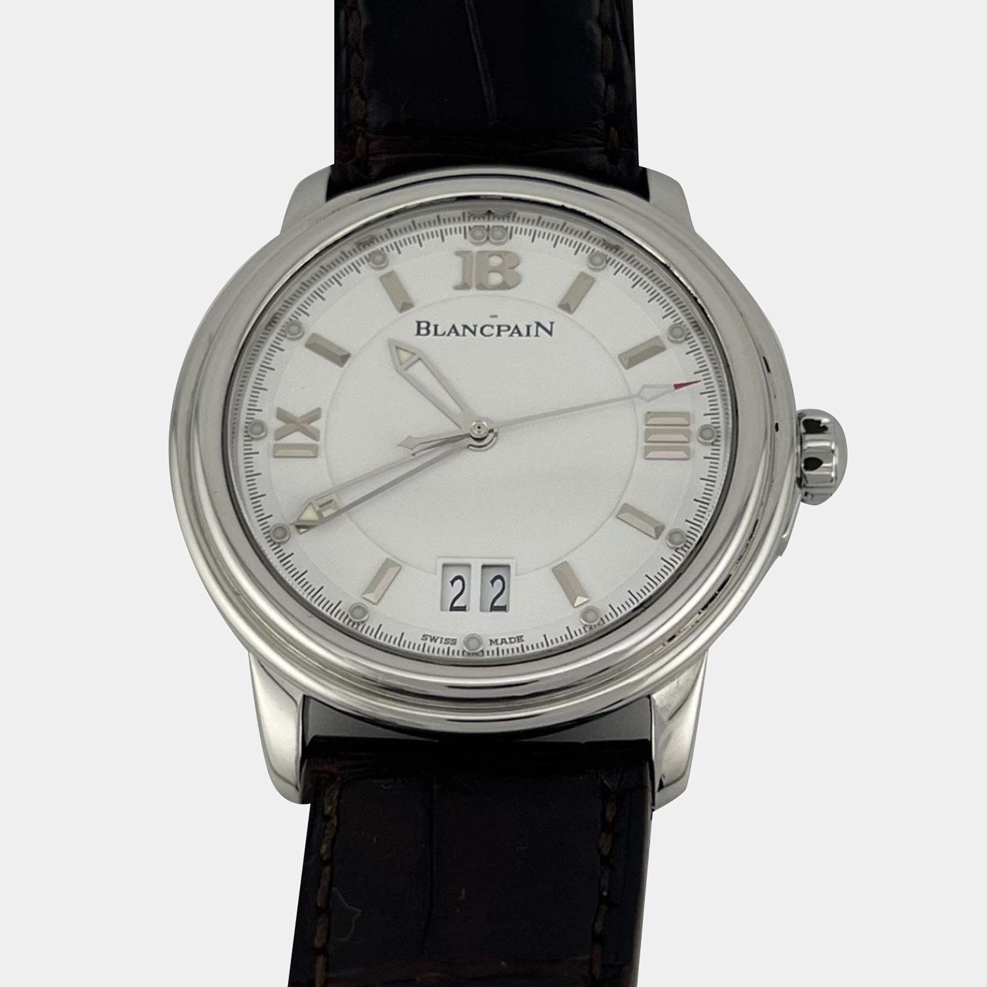 

Blancpain Leman Ultra Slim Big Date, White
