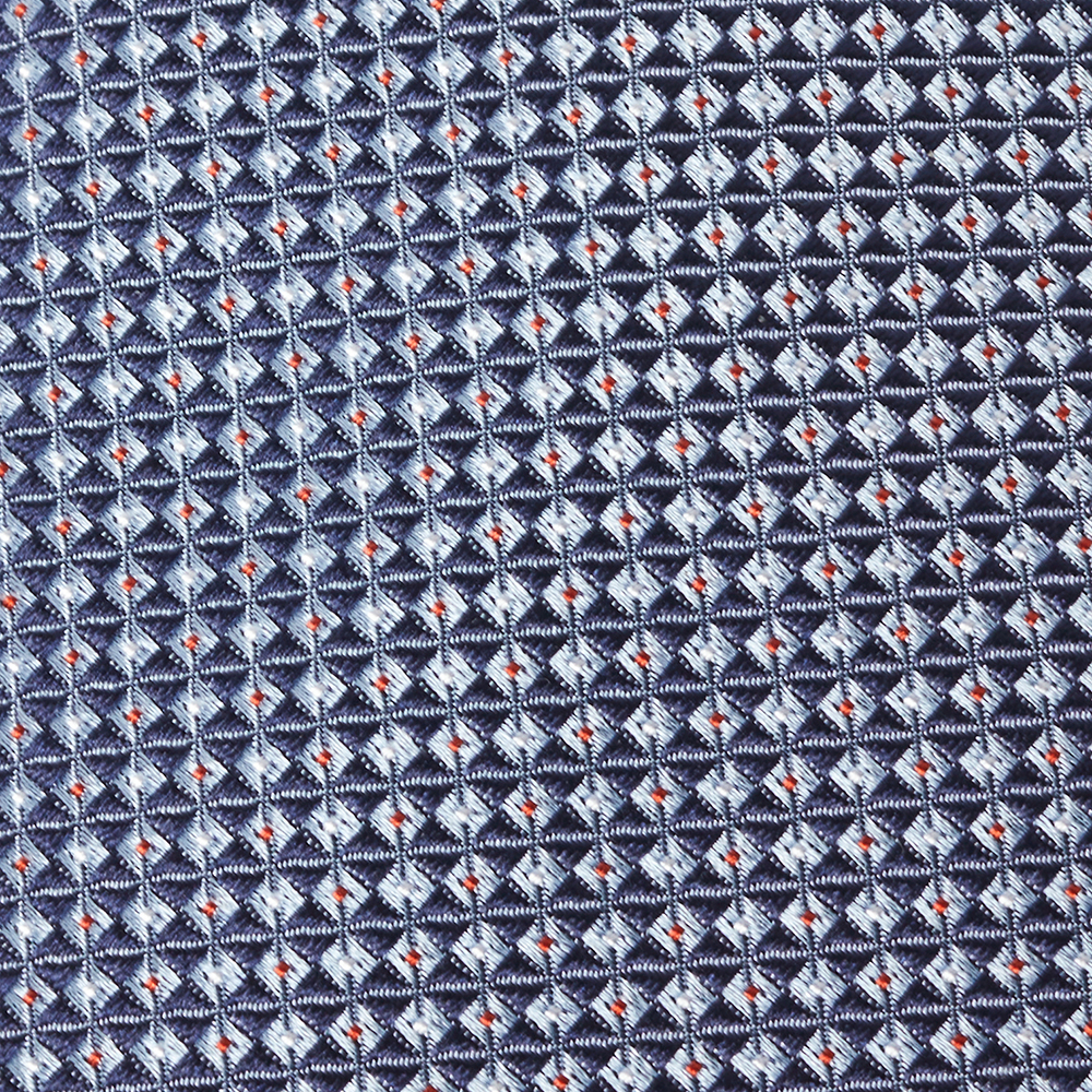 

Boss By Hugo Boss Blue Geometric Pattern Silk Jacquard Tie