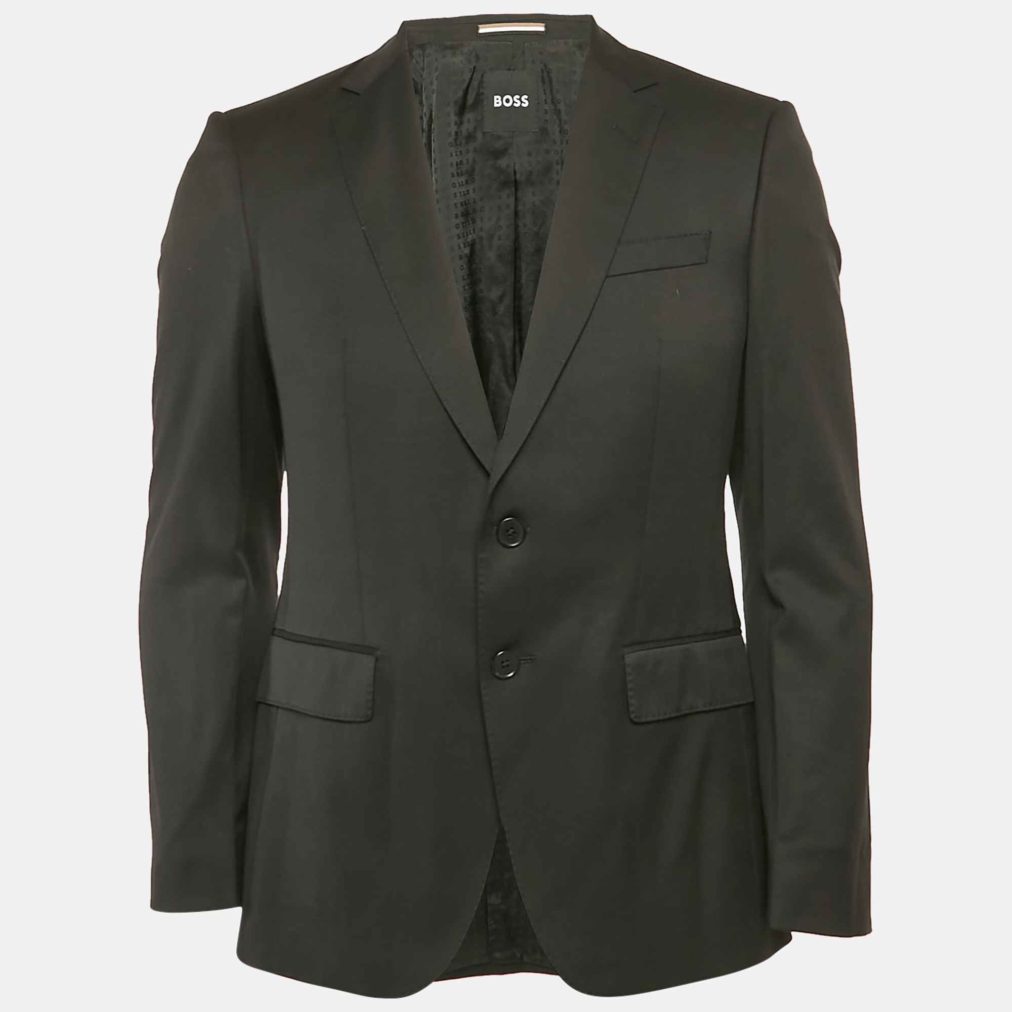 

Boss By Hugo Boss Black Wool Gabardine Single Breasted Blazer S