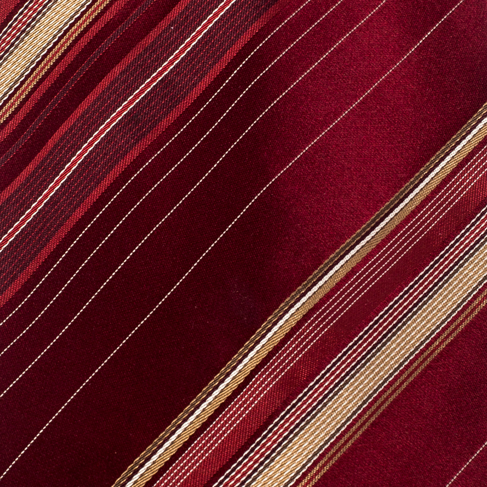 

Boss By Hugo Boss Maroon Diagonal Striped Classic Silk Tie, Red