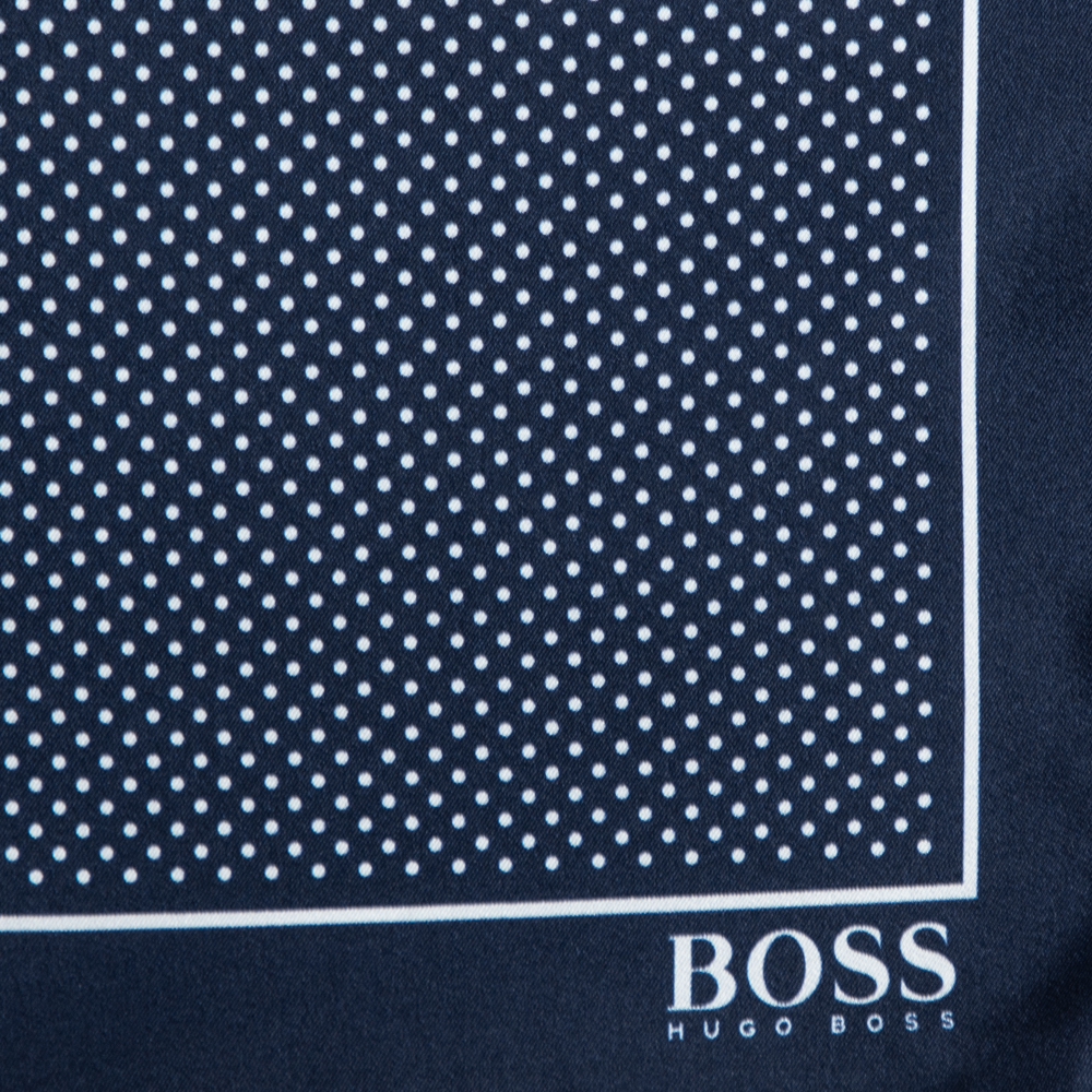 

Boss by Hugo Boss Navy Blue Pin Dot Silk Pocket Square