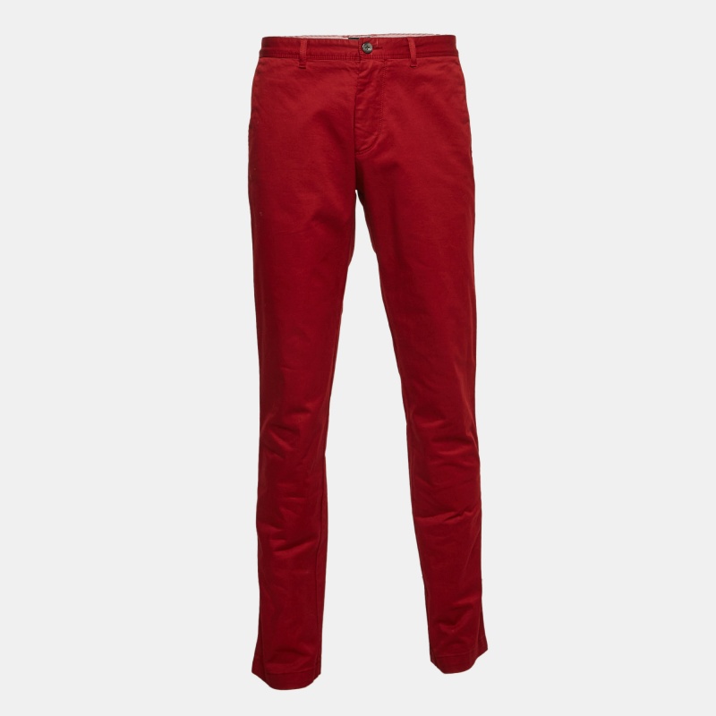 

Boss By Hugo Boss Red Cotton Regular Trousers L