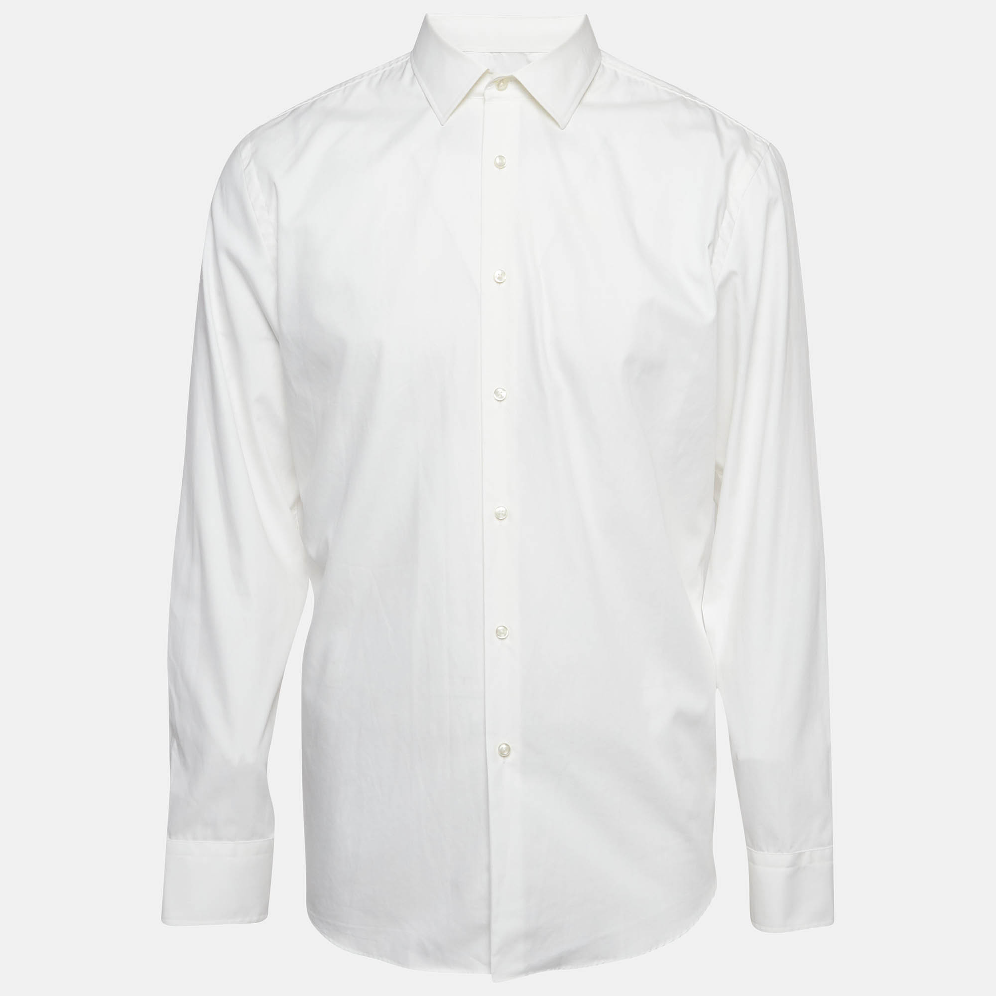 

Boss By Hugo Boss White Cotton Slim Fit Shirt XXL
