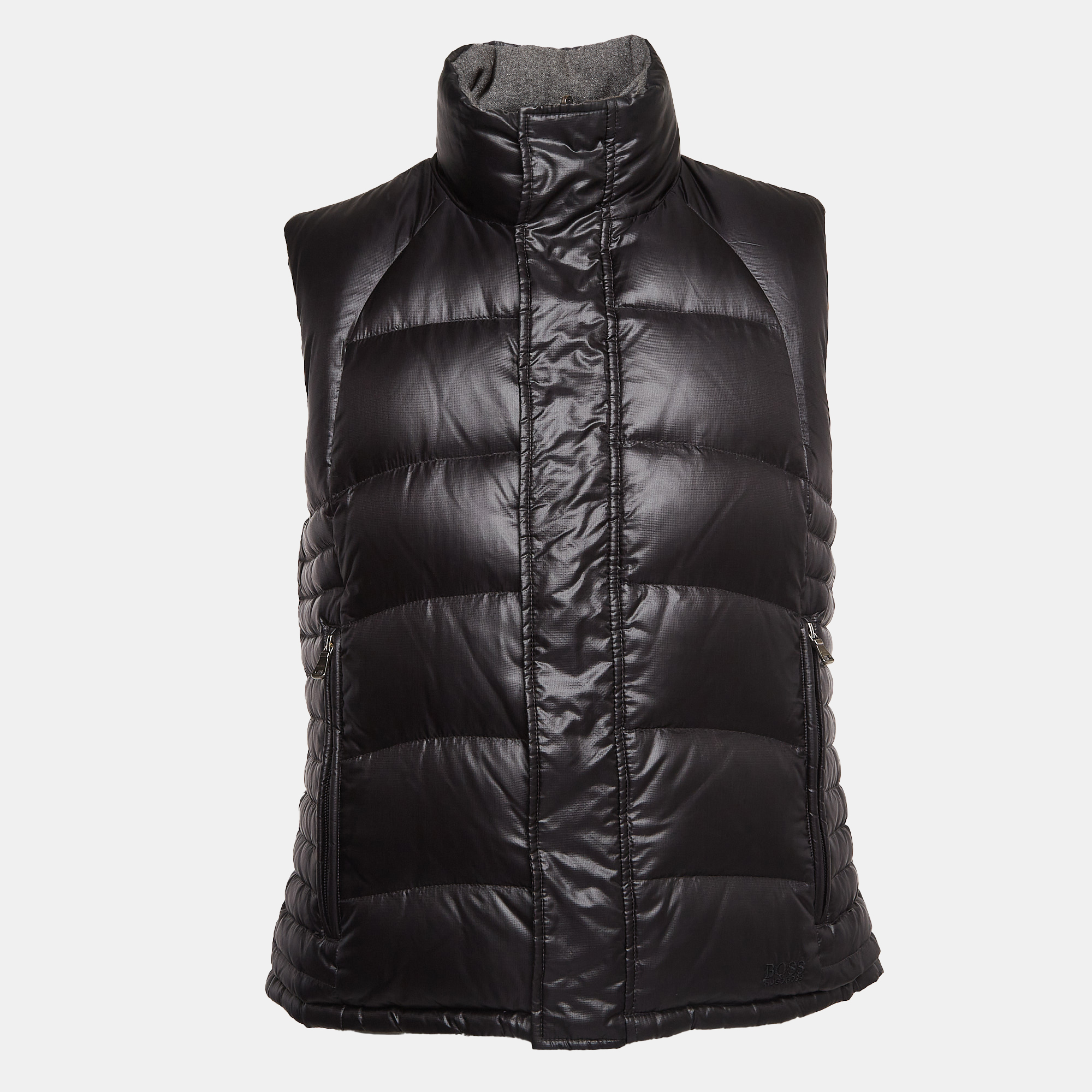 

Boss by Hugo Boss Grey Wool and Nylon Reversible Down Vest M