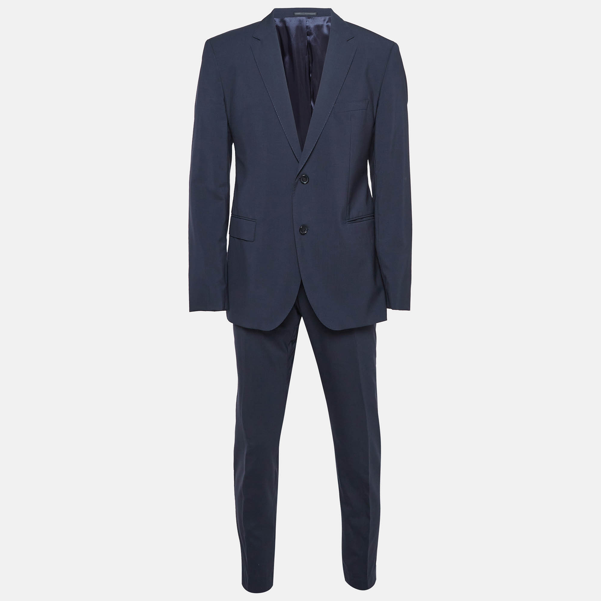 

Boss By Hugo Boss Navy Blue Wool Blazer & Pants Suit Set