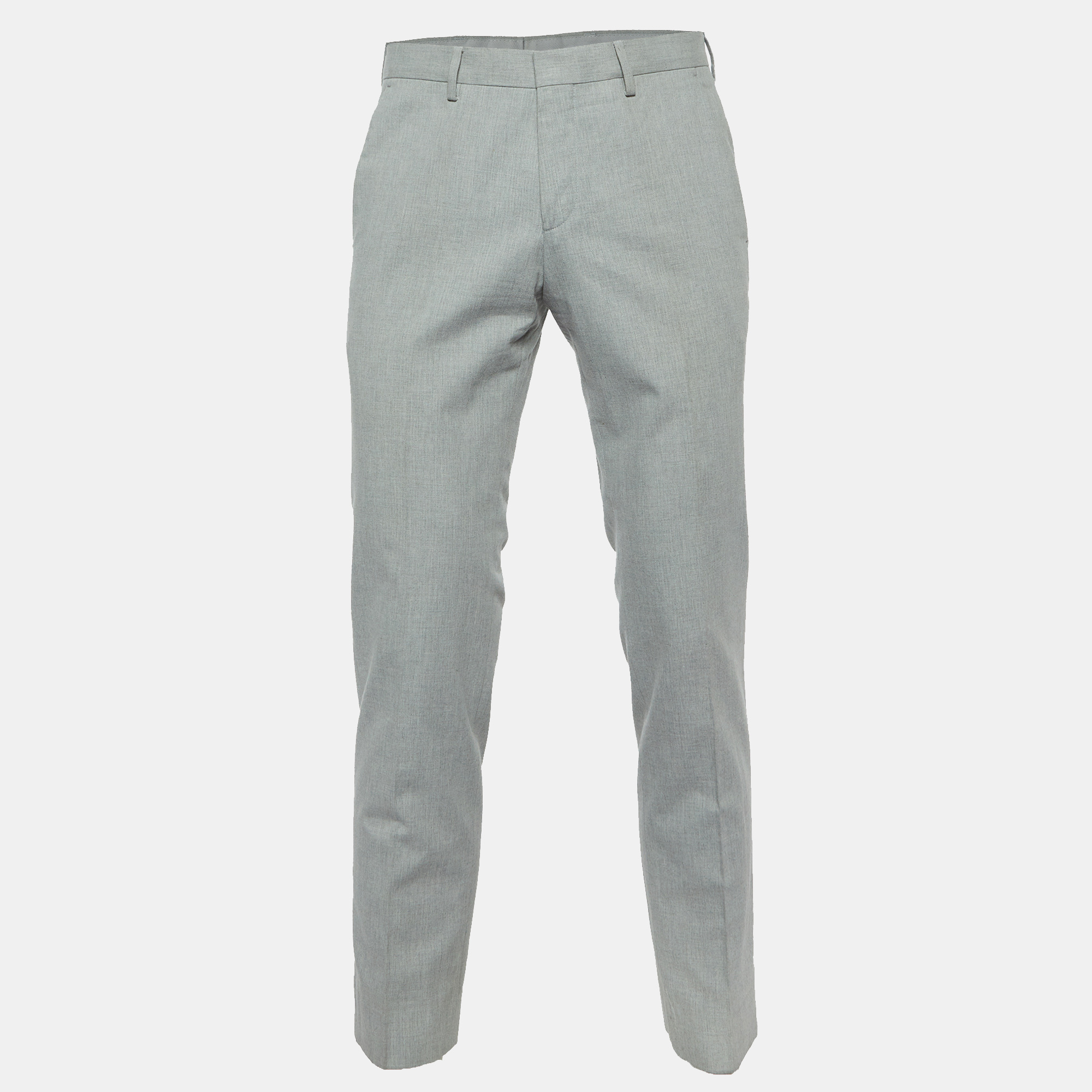 

Boss By Hugo Boss Grey Herringbone Cotton Trousers S