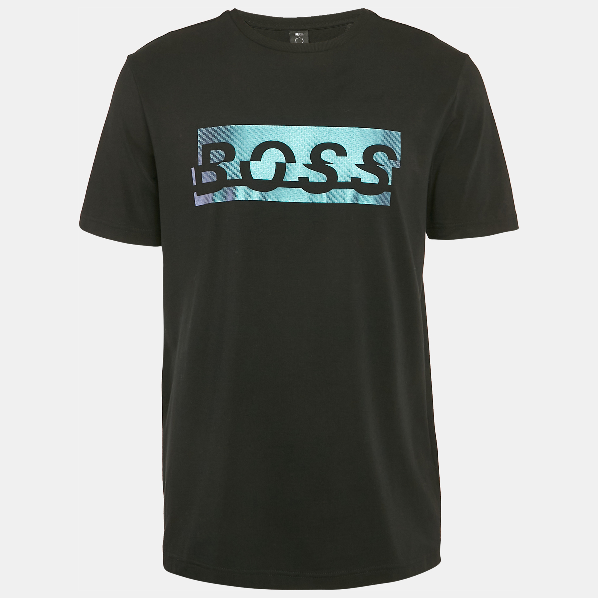 

Boss By Hugo Boss Black Logo Print Cotton Crew Neck T-Shirt L