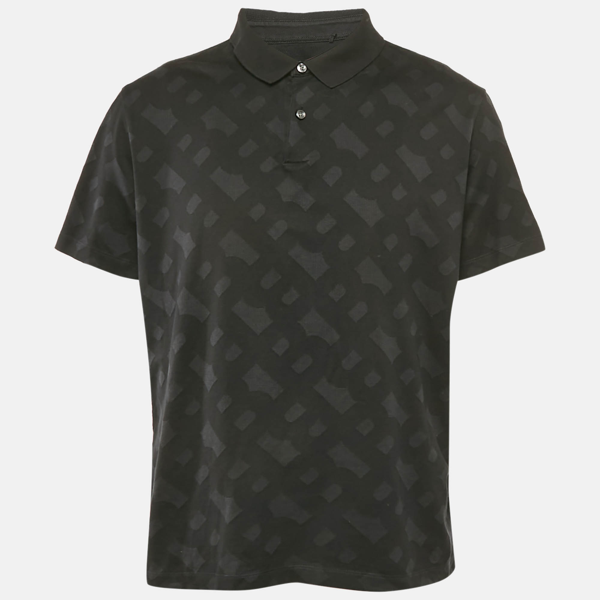 

Boss By Hugo Boss Black Patterned Jersey Pack 33 Polo T-Shirt XXL