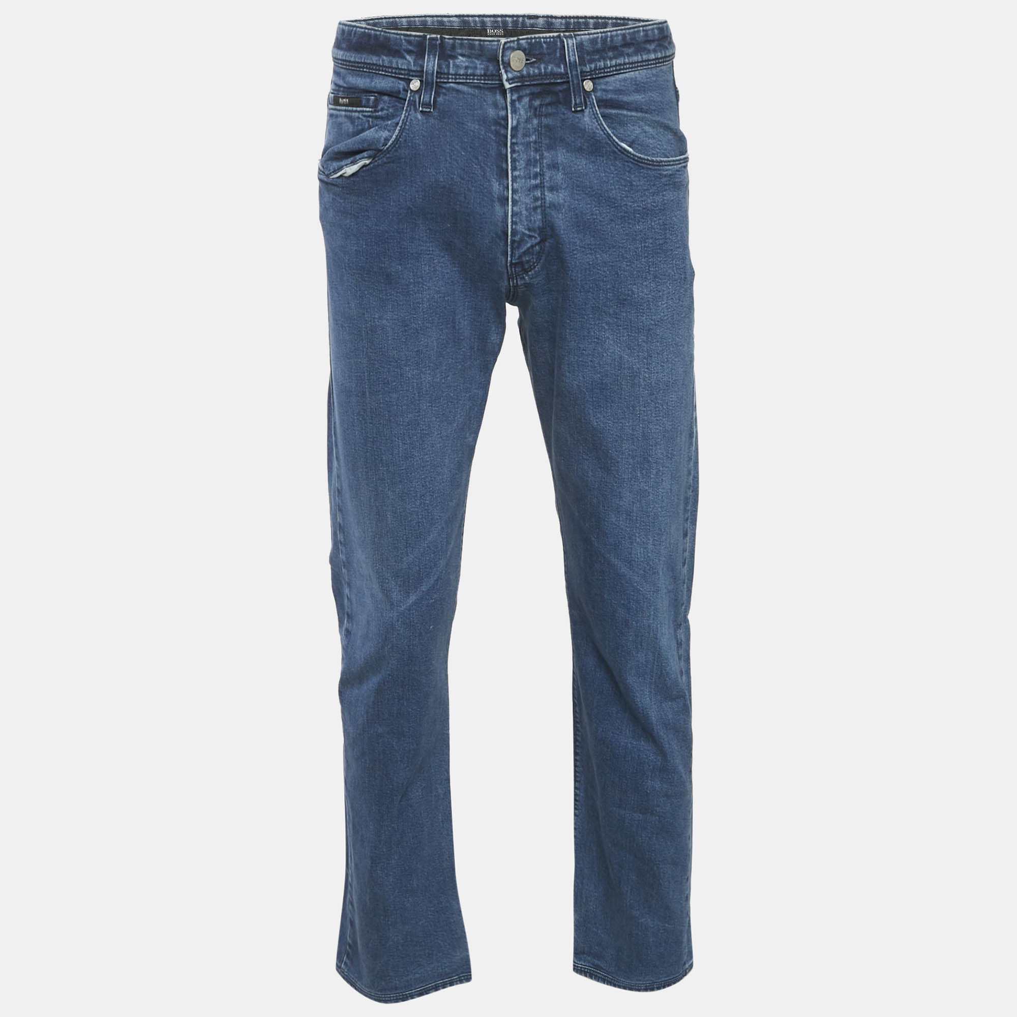 

Boss By Hugo Boss Blue Denim Straight Leg Jeans S Waist 31"
