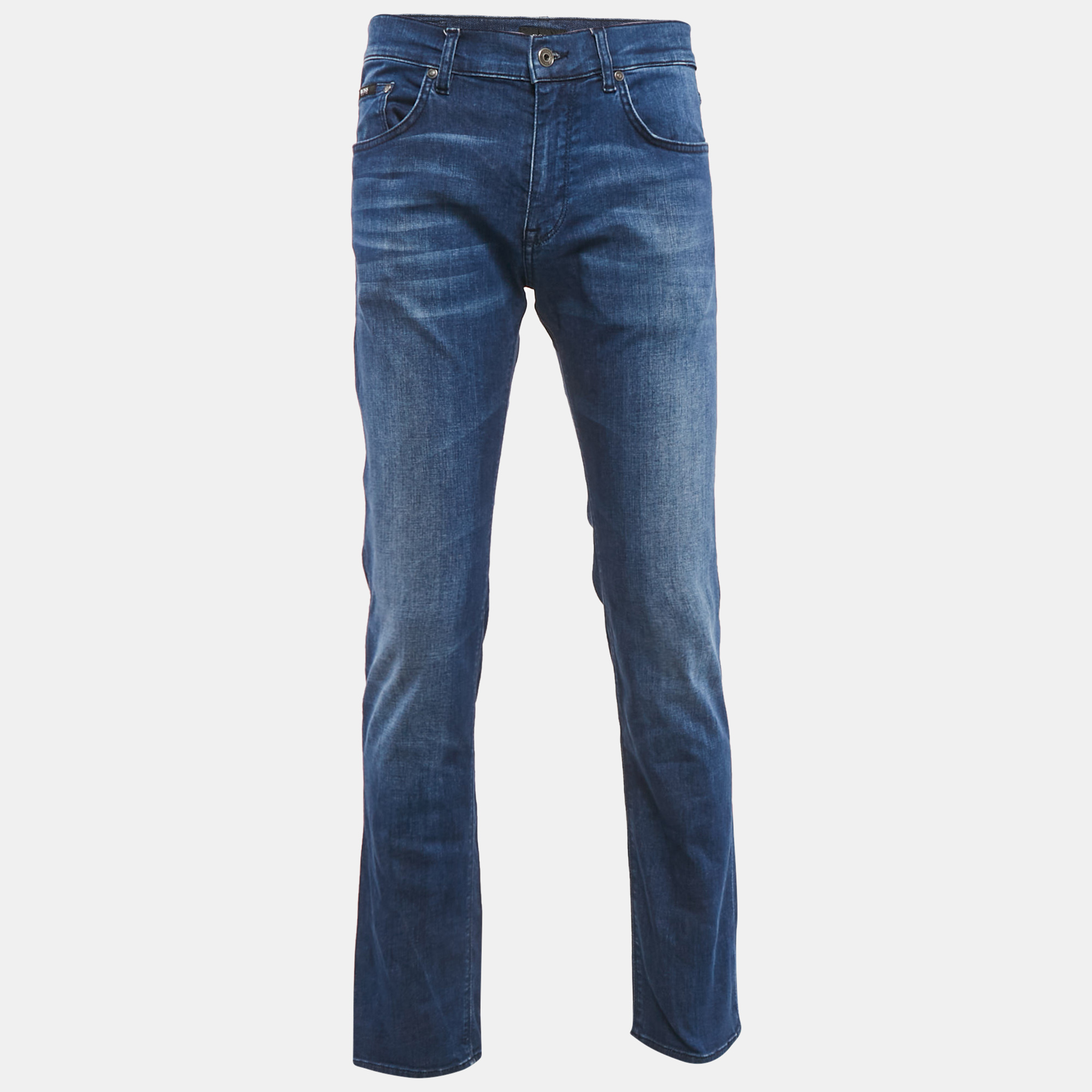 

Boss By Hugo Boss Blue Denim Maine Regular Fit Jeans M Waist 32"