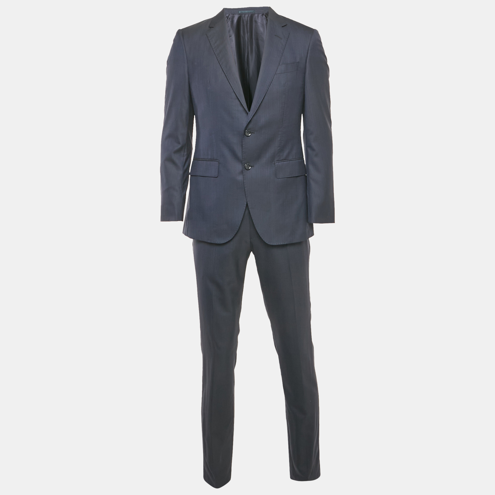 

Boss By Hugo Boss Navy Blue Wool & Silk Tailored Suit M