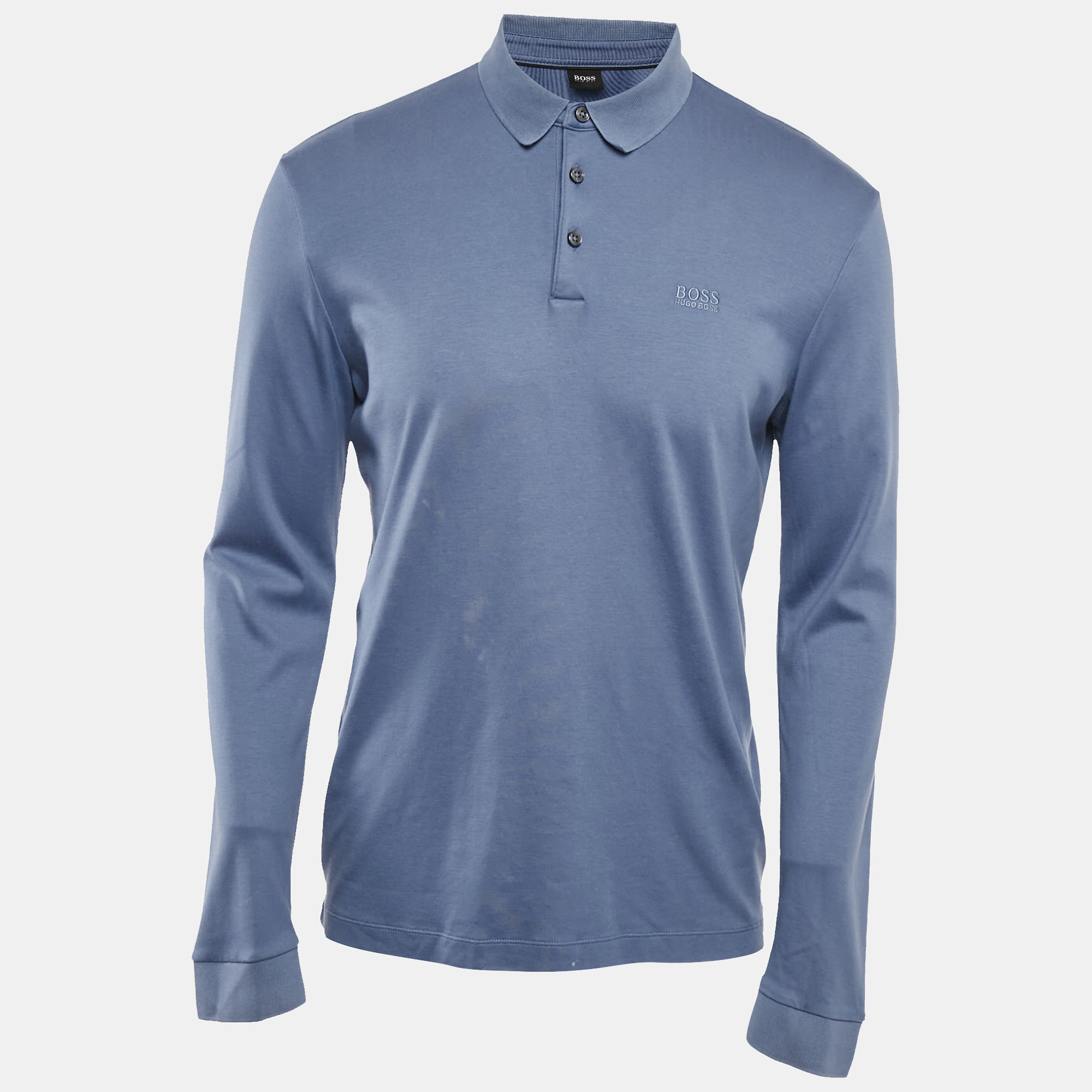 

Boss By Hugo Boss Blue Cotton Knit Polo T-Shirt M