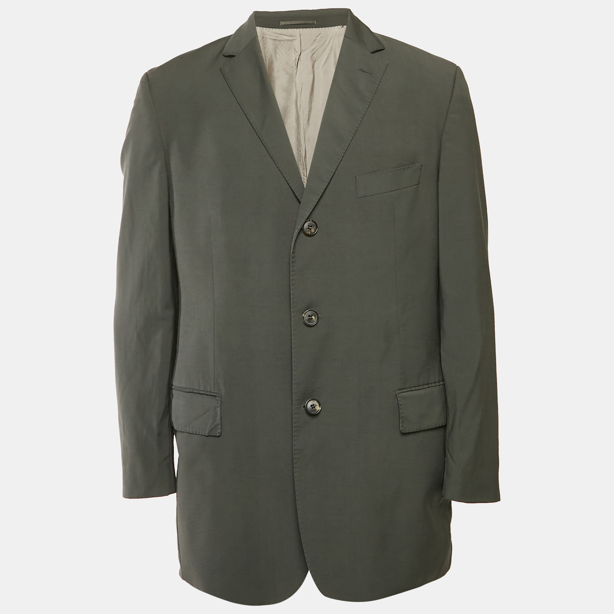 

Boss By Hugo Boss Grey Virgin Wool Single Breasted Blazer XXL